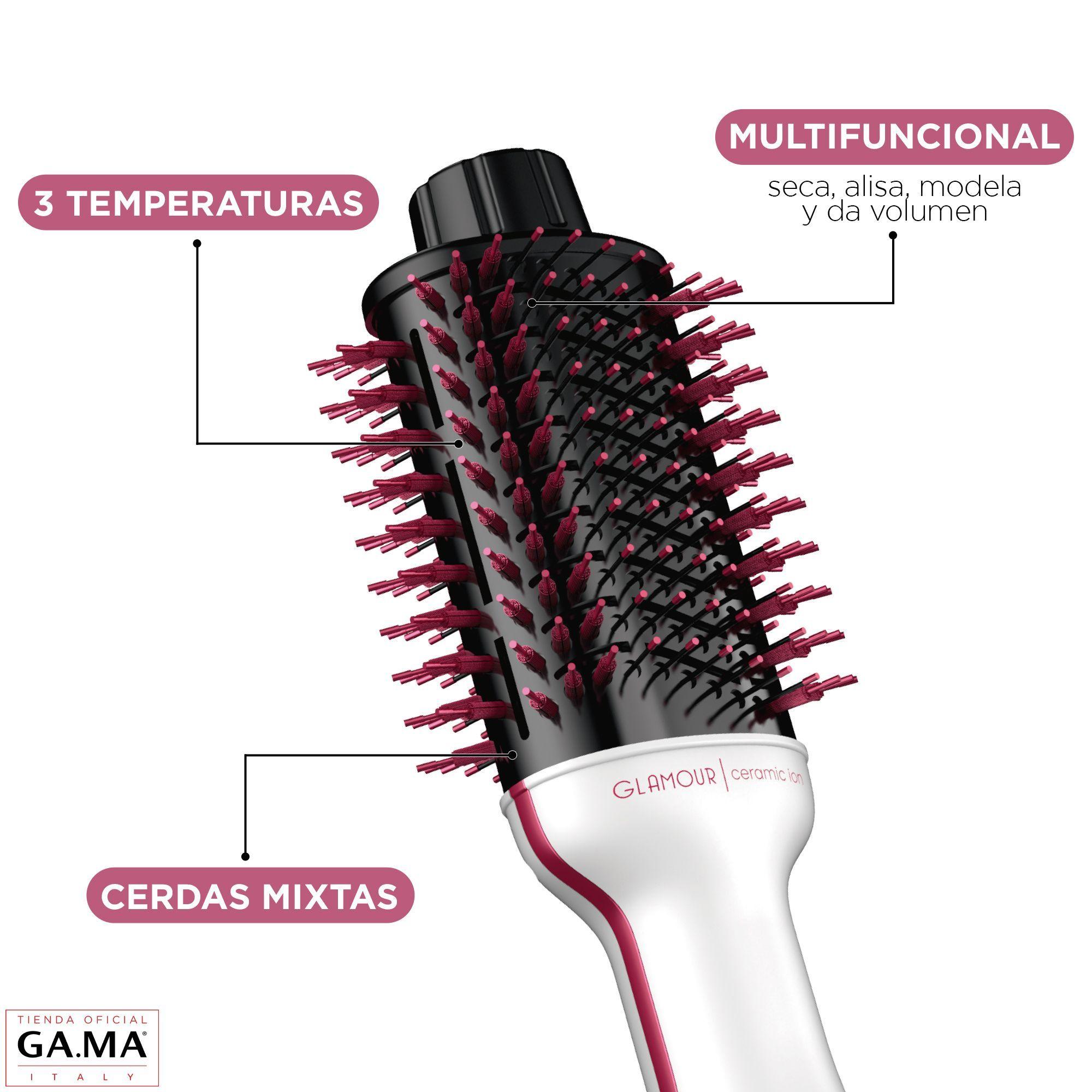 Cepillo Secador Modelador Gama Glamour Pink Ceramic Ion-3