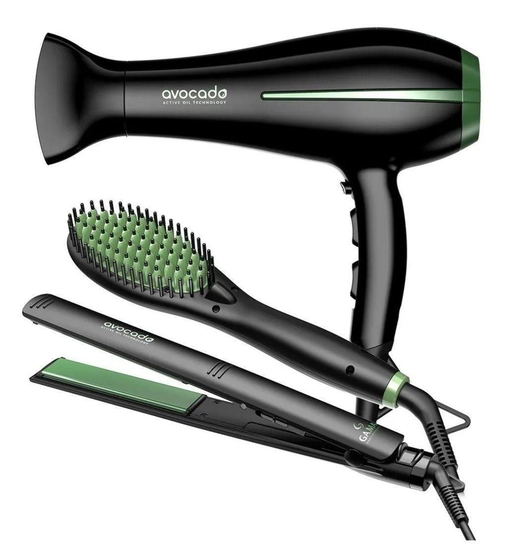 Pack Triple Gama Avocado Secador Bora + Alisador + Cepillo-0