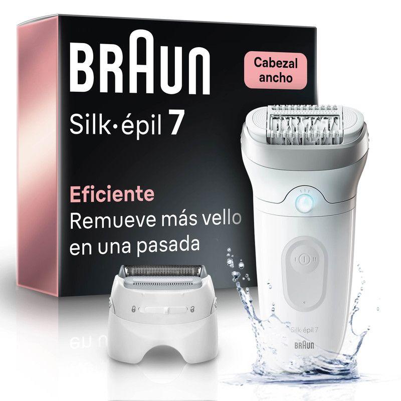 Depiladora Electrica Braun Silk Épil 7 Inalambrica Plateada-0