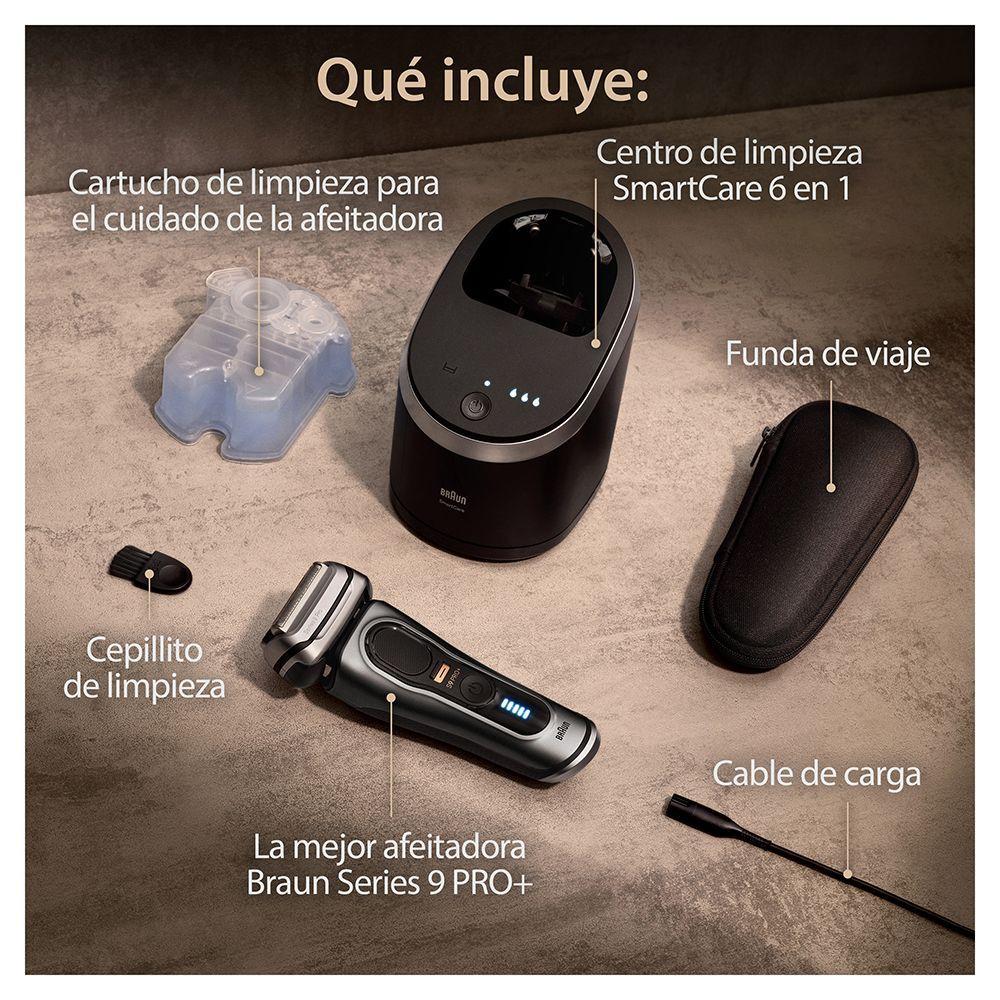 Afeitadora Eléctrica Braun S9 Pro+ 9565CC + Centro De Limpieza 6 EN 1-3