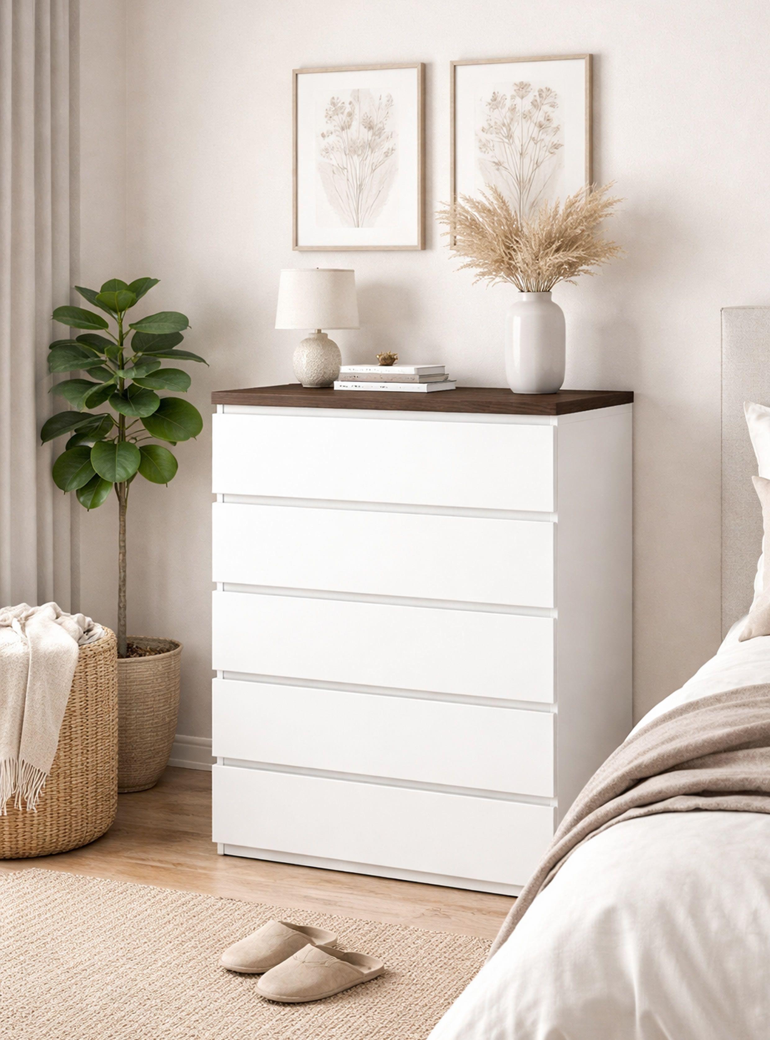 Cajonera 5 Cajones Blanca Albayalde premium-3