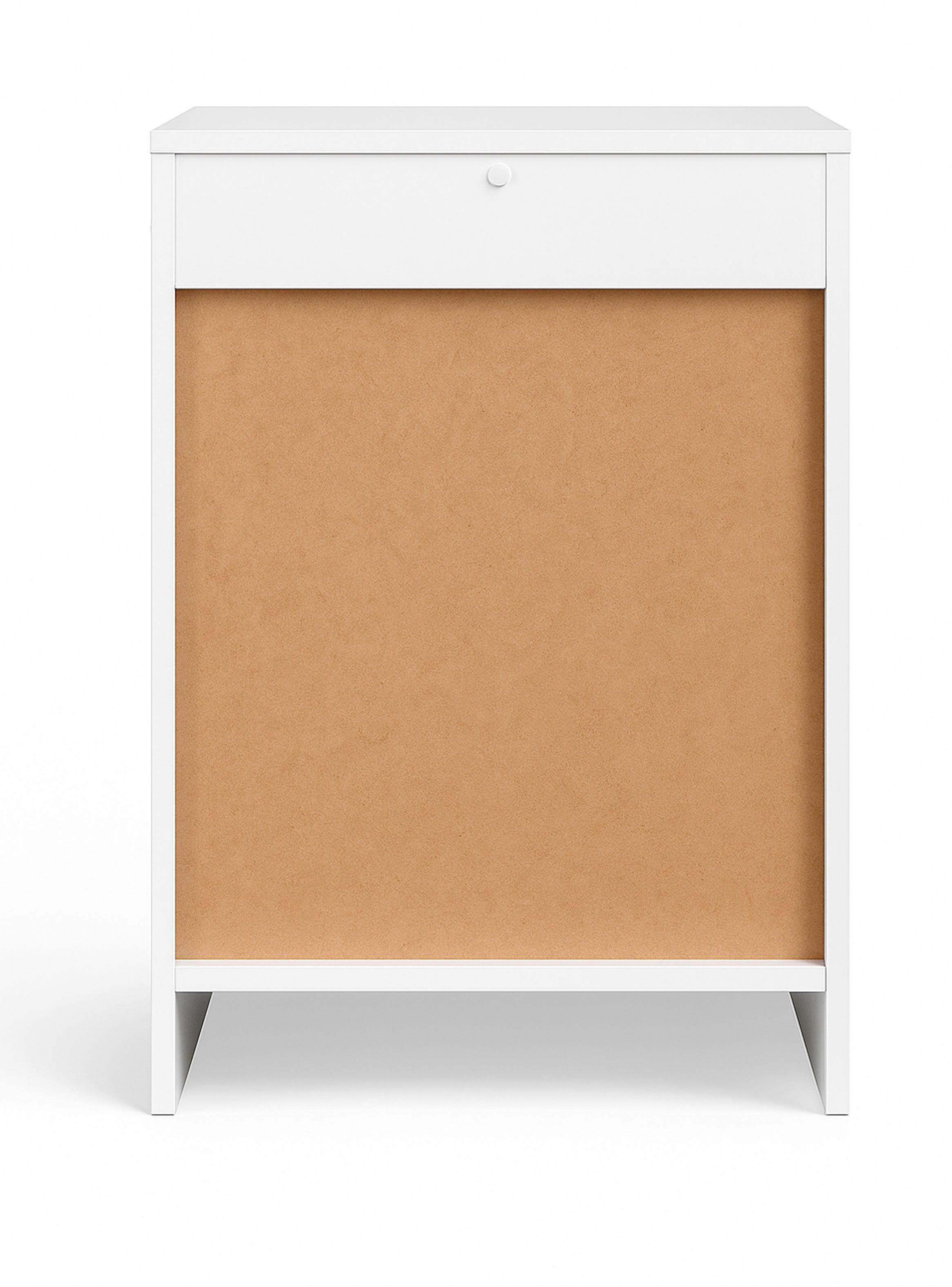 Velador 2 Cajones Blanco Premium-3