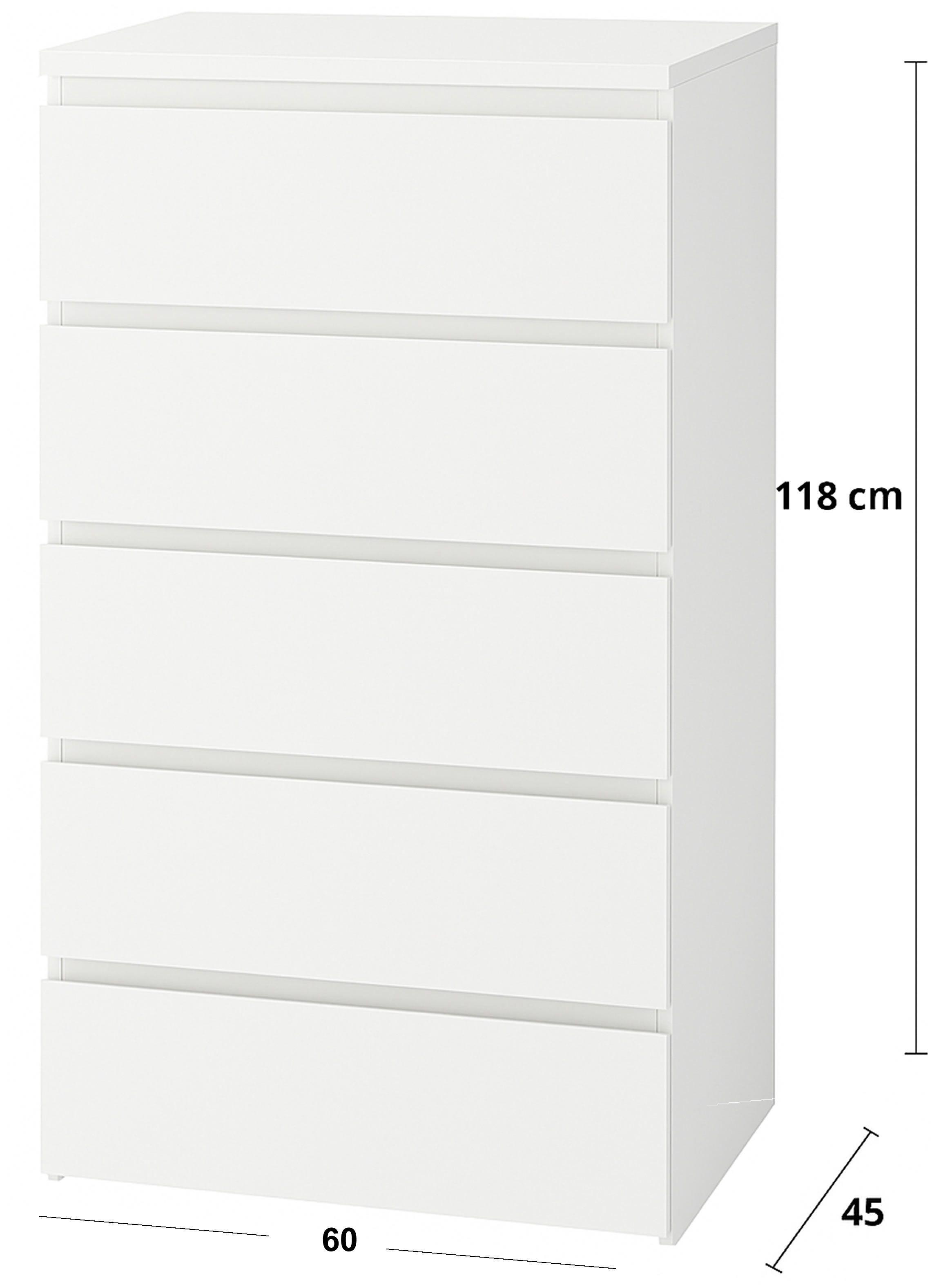 Cajonera 5 Cajones Blanca Premium-2