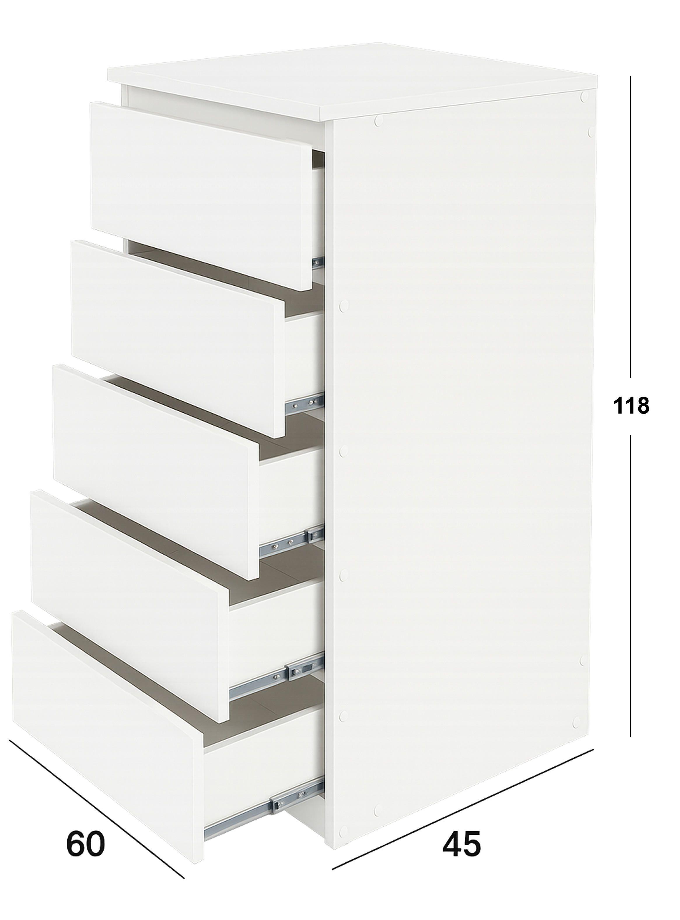 Cajonera 5 Cajones Blanca Premium-4