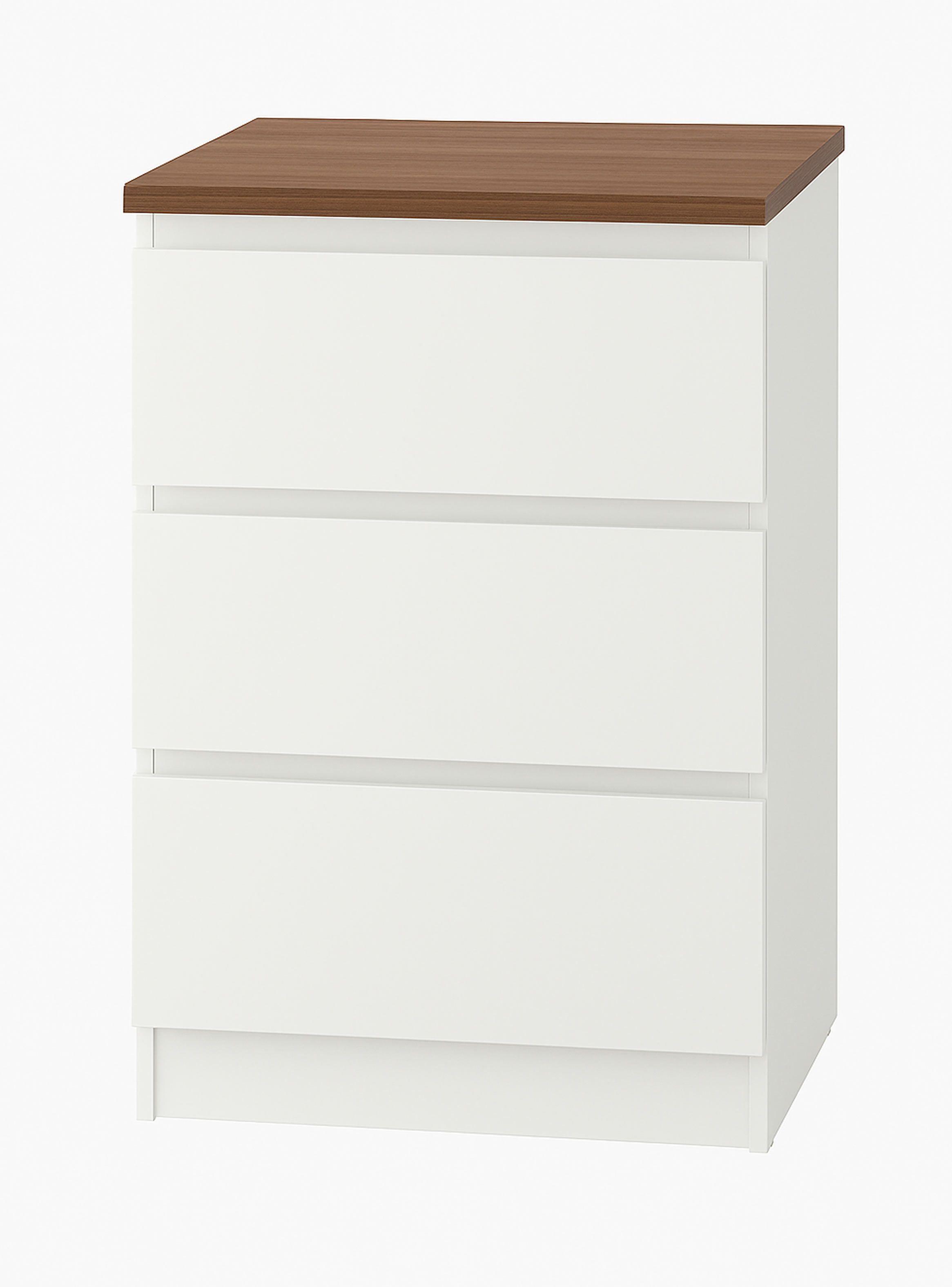 Velador 3 Cajones Blanca Albayalde premium-3