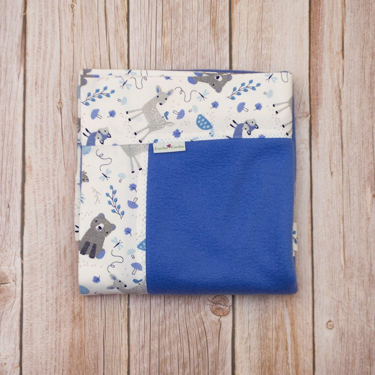 Manta Polar Celeste Animales Celeste-2