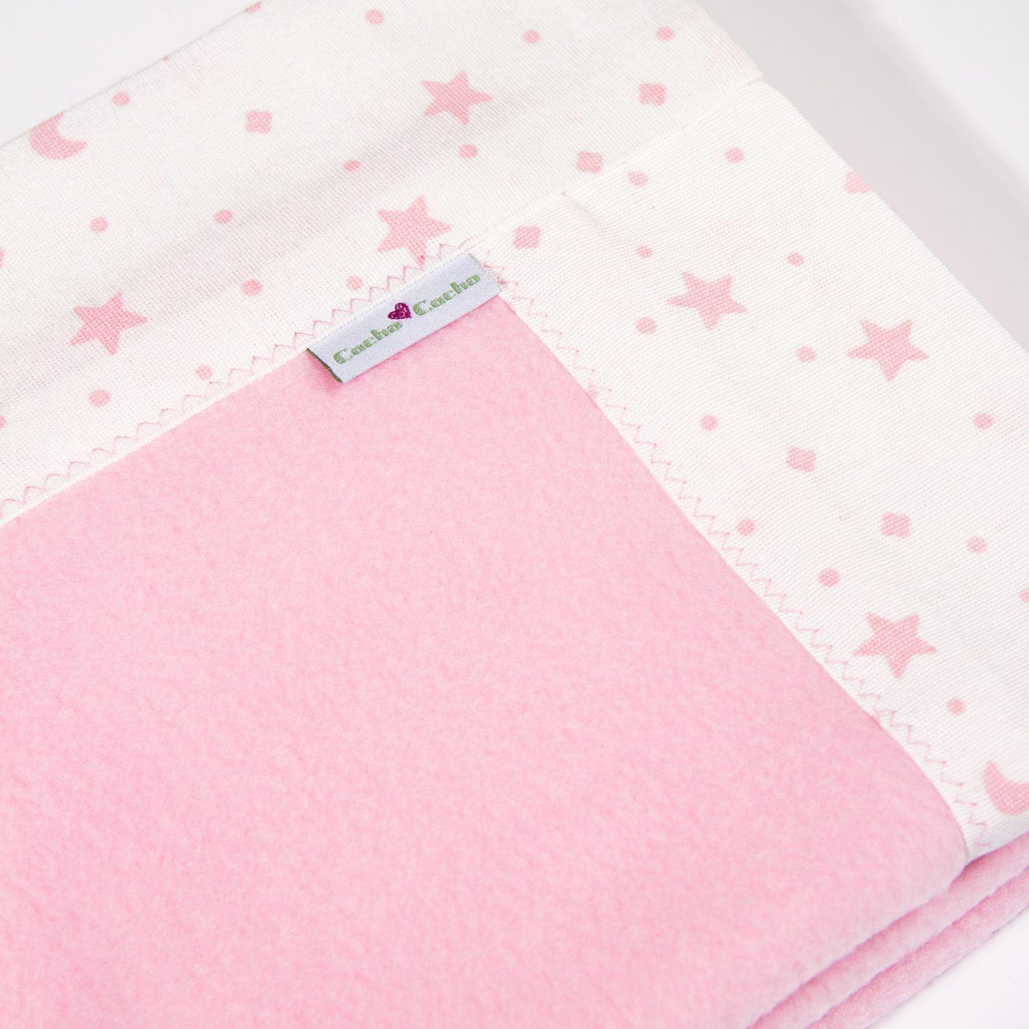 Manta Polar Rosado Cielo Blanco y Rosado-4