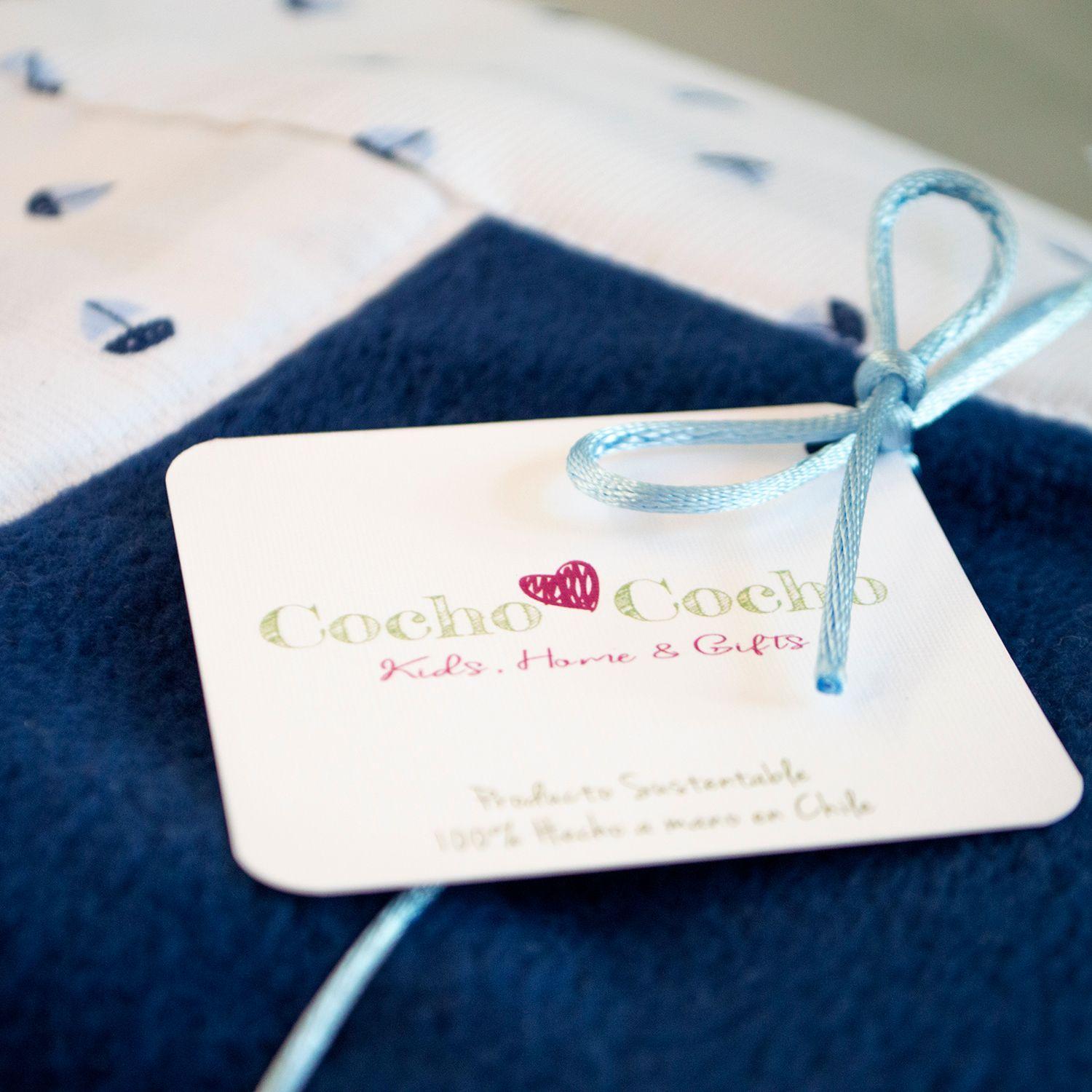 Manta Polar Azul Barquitos Celeste-2