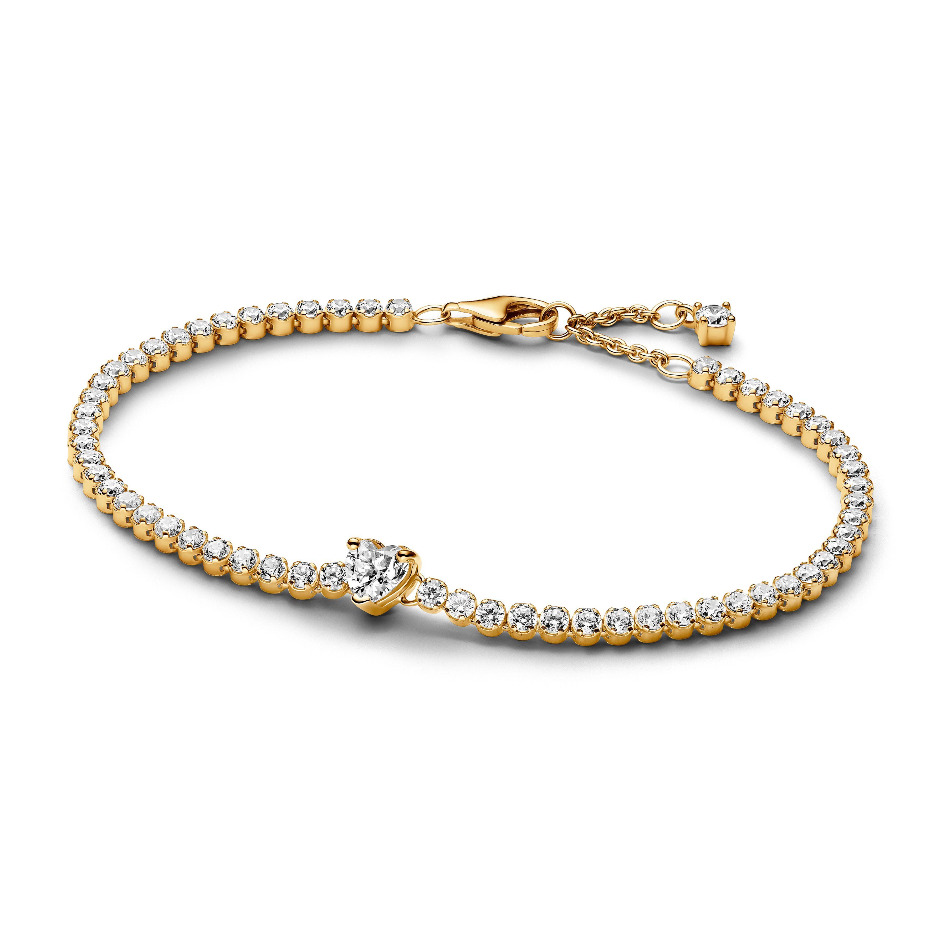 Brazalete Tenis Corazón Brillante-1