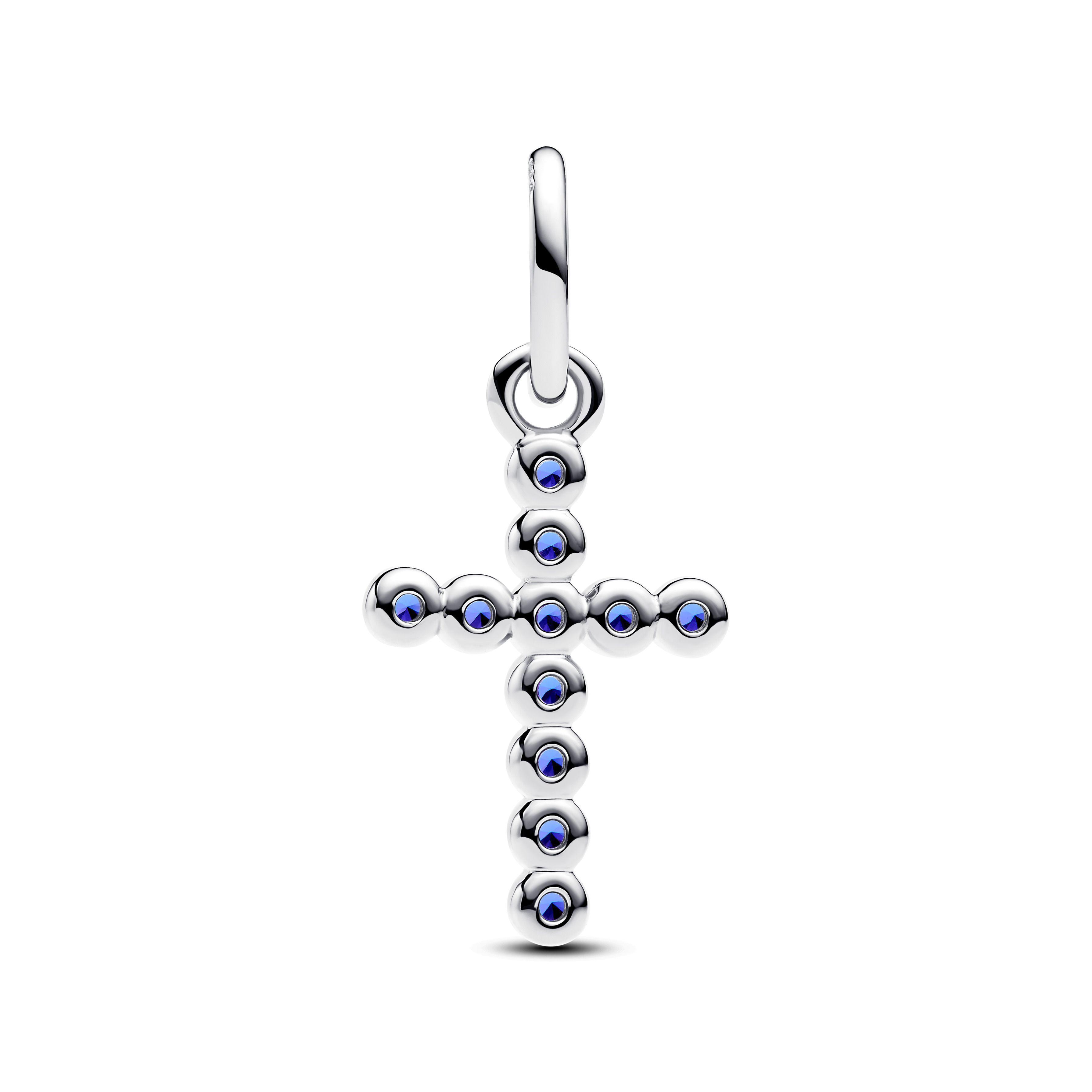 Charm Colgante Cruz Plateado-1