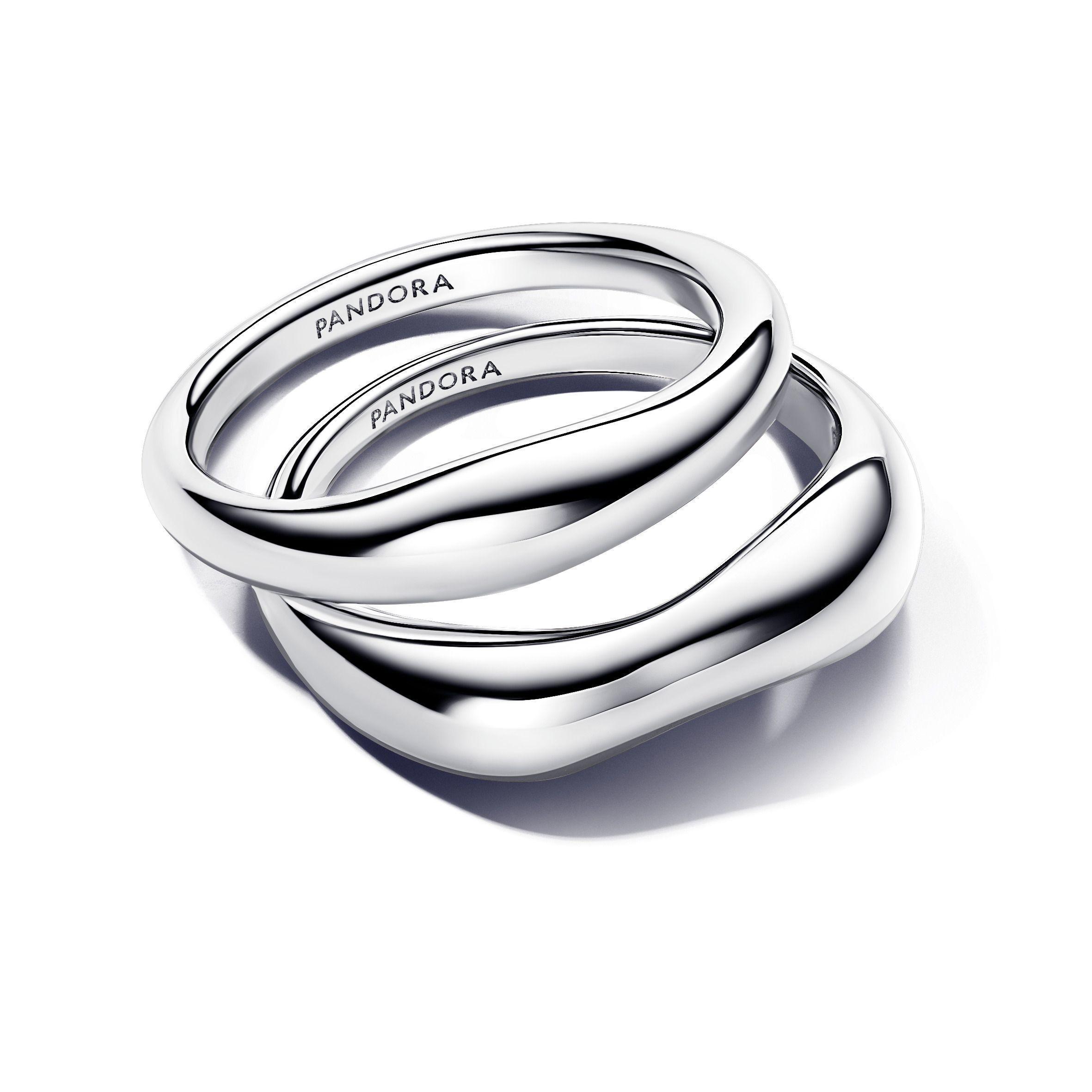 Anillos en Plata Combinables Forma Orgánica-0