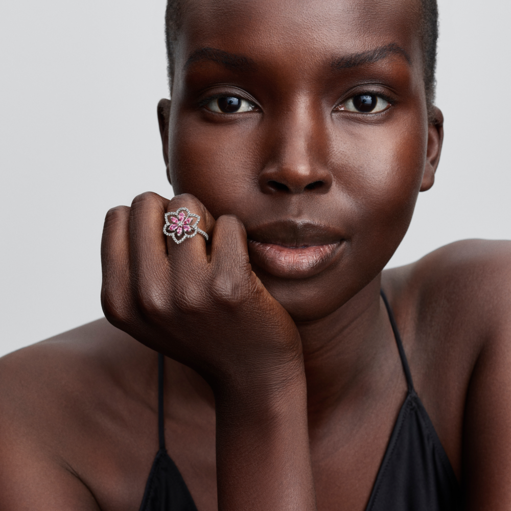 Anillo Cóctel Doble Flor-2