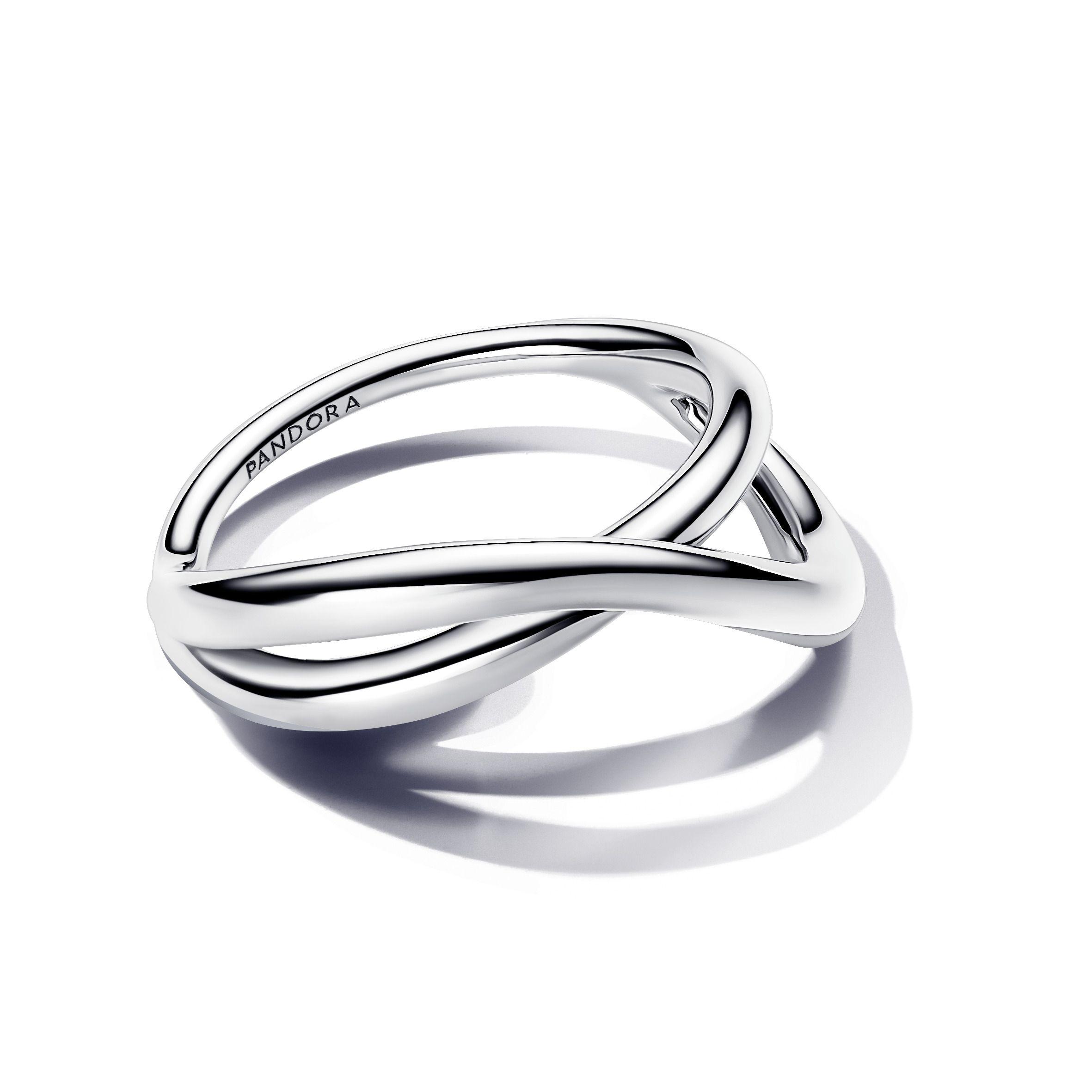 Anillo Infinito Forma Orgánica en Plata-0