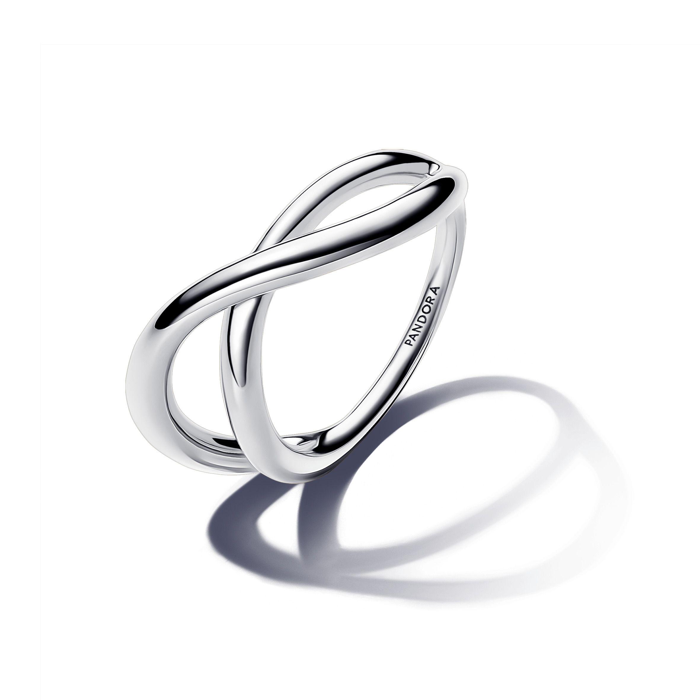 Anillo Infinito Forma Orgánica en Plata-1