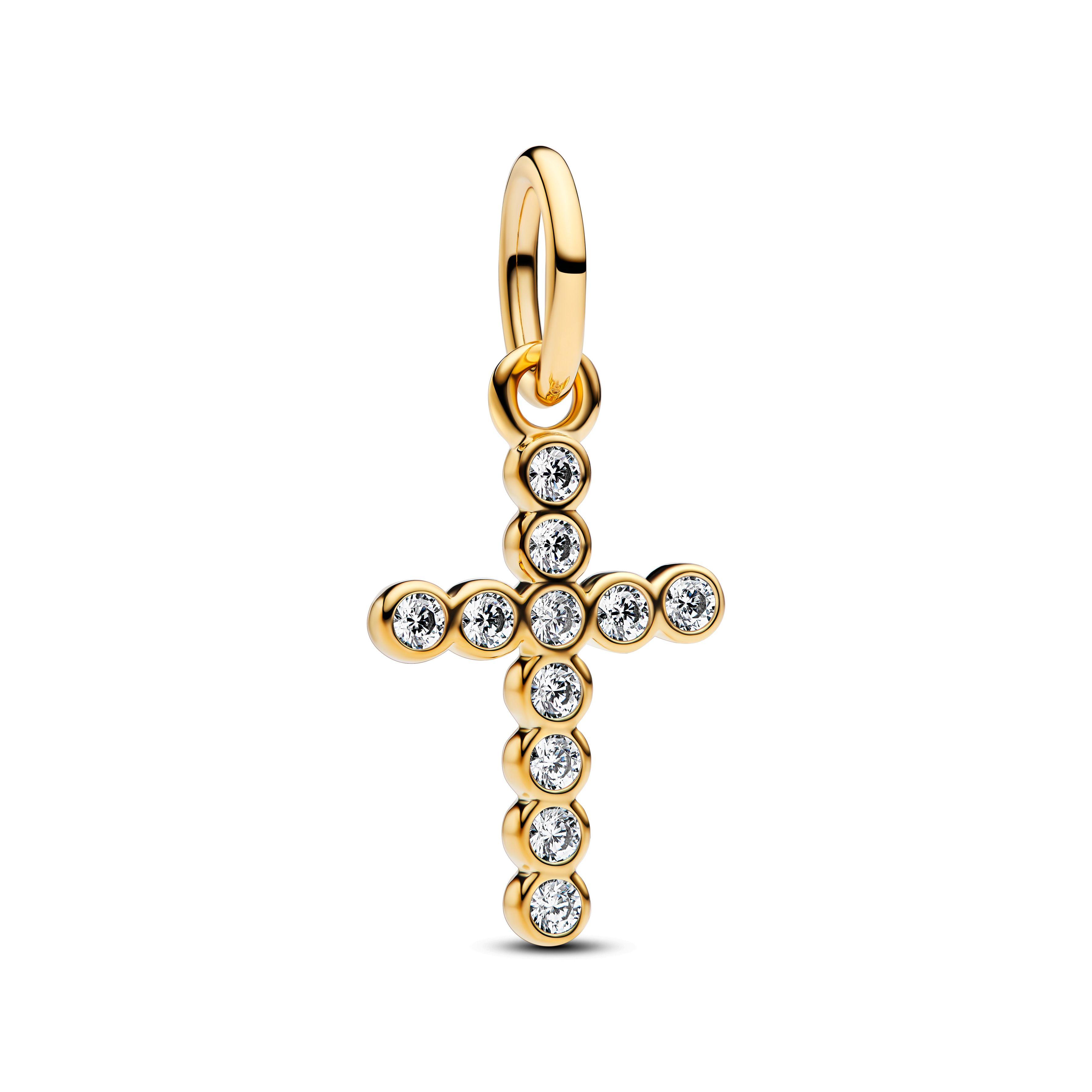 Charm Colgante Cruz Dorado-0