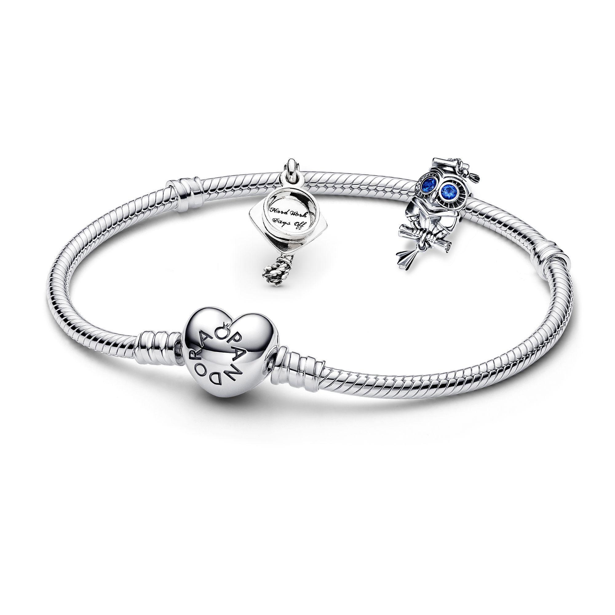 Gift Set Pulsera Plata con Dijes de Celebración de Graduación-0