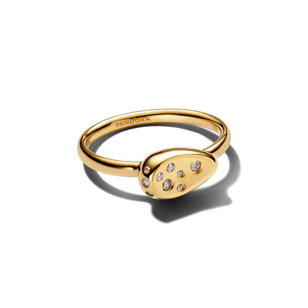 Anillo Sello Ovalado Mediano Engastado con Piedras-0