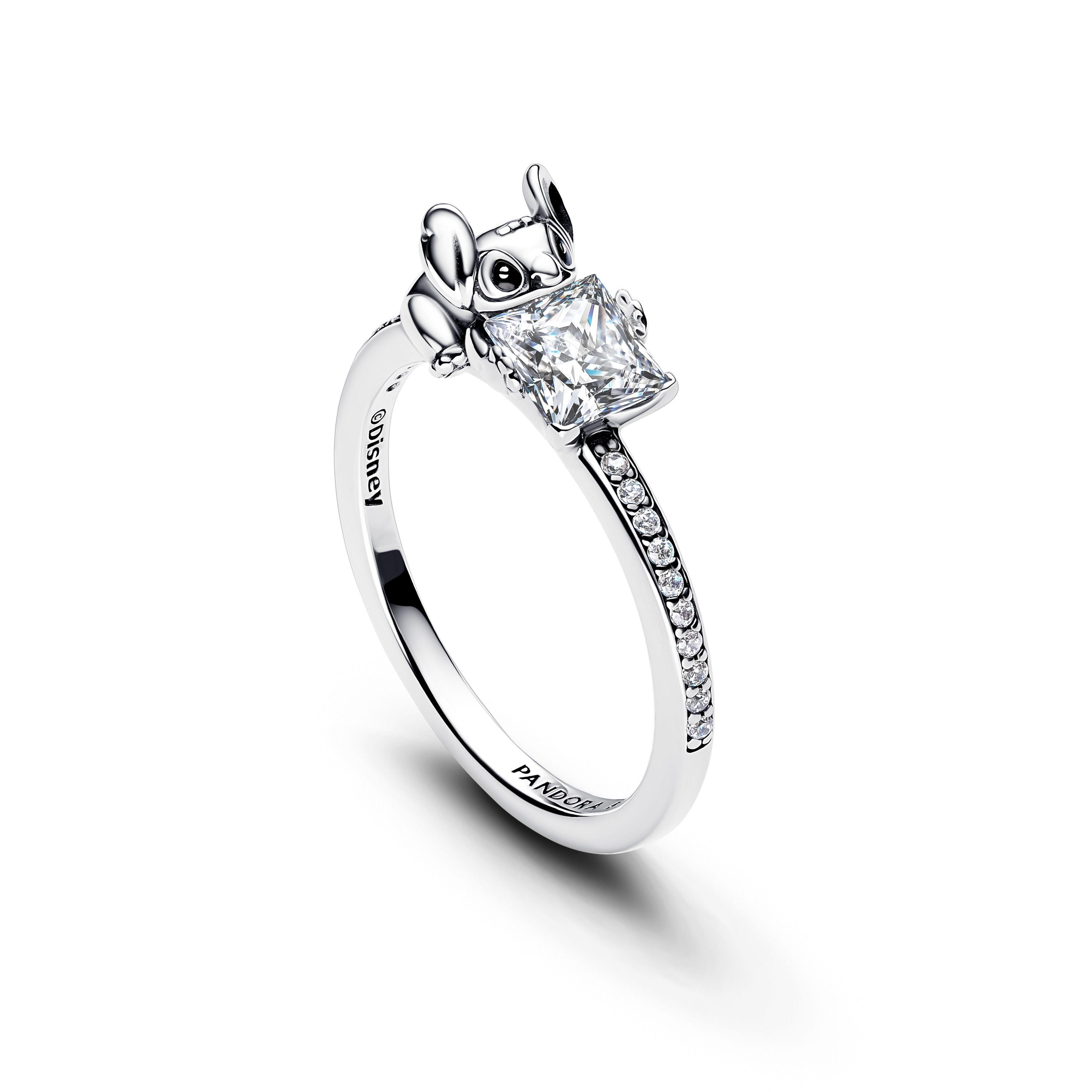 Anillo Pandora Gema y Stitch de Disney en Plata-1