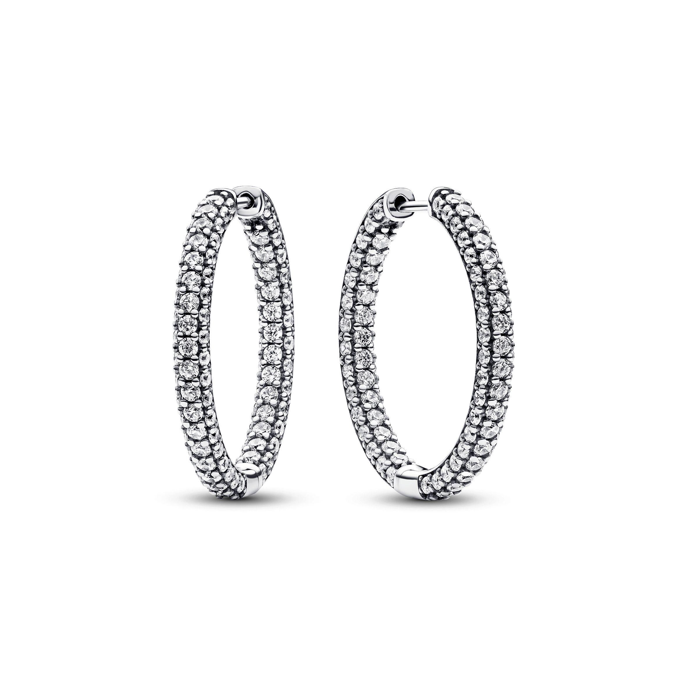Aretes de Aro Fila de Pavé de Pandora Timeless-0