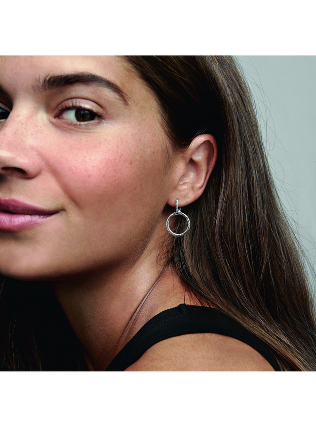 Aretes Para Charms Aro Doble de Pandora Moments-1