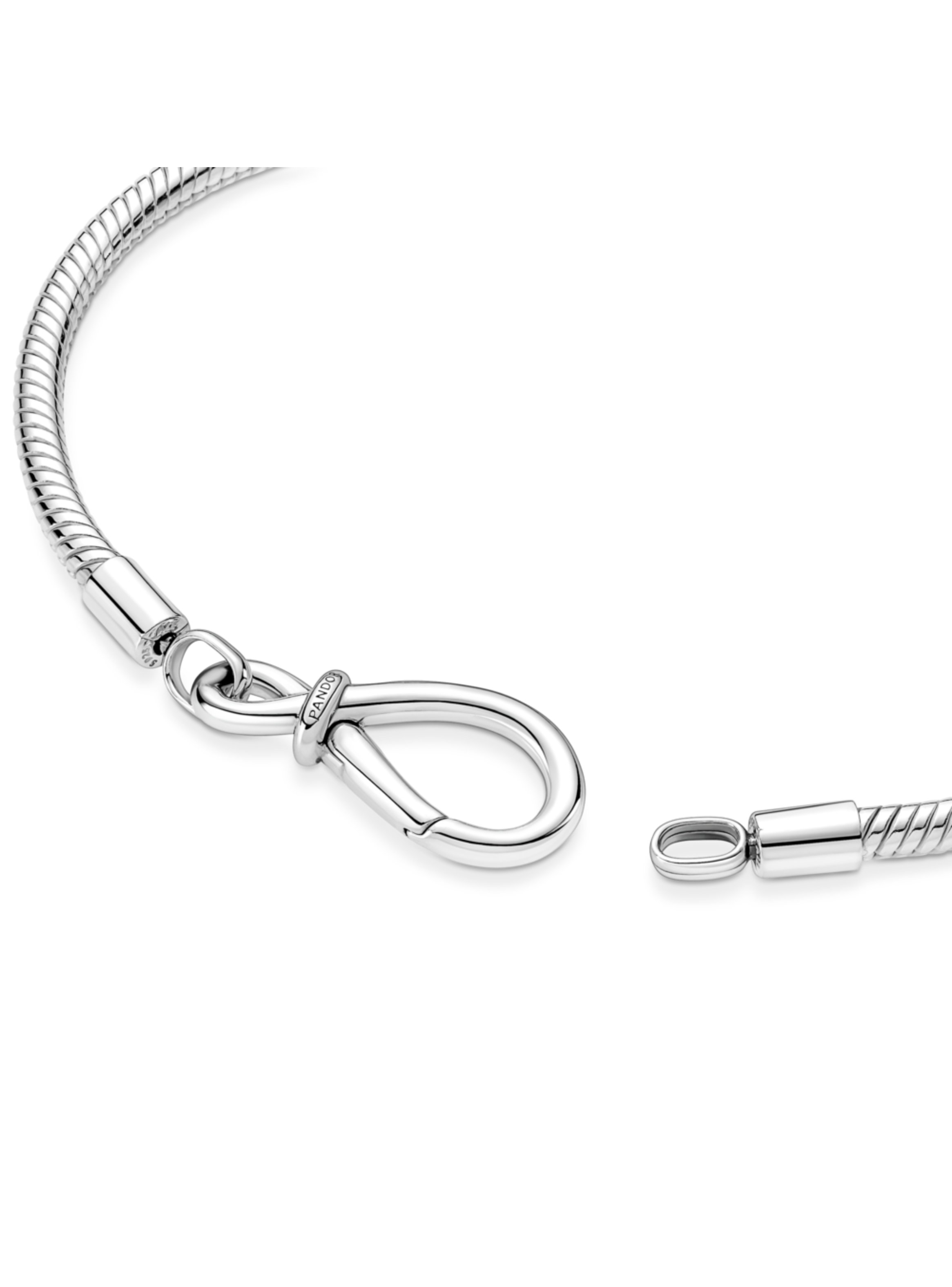 Brazalete Plata con Cierre de Nudo Infinito Circonia Cubica Clara-1