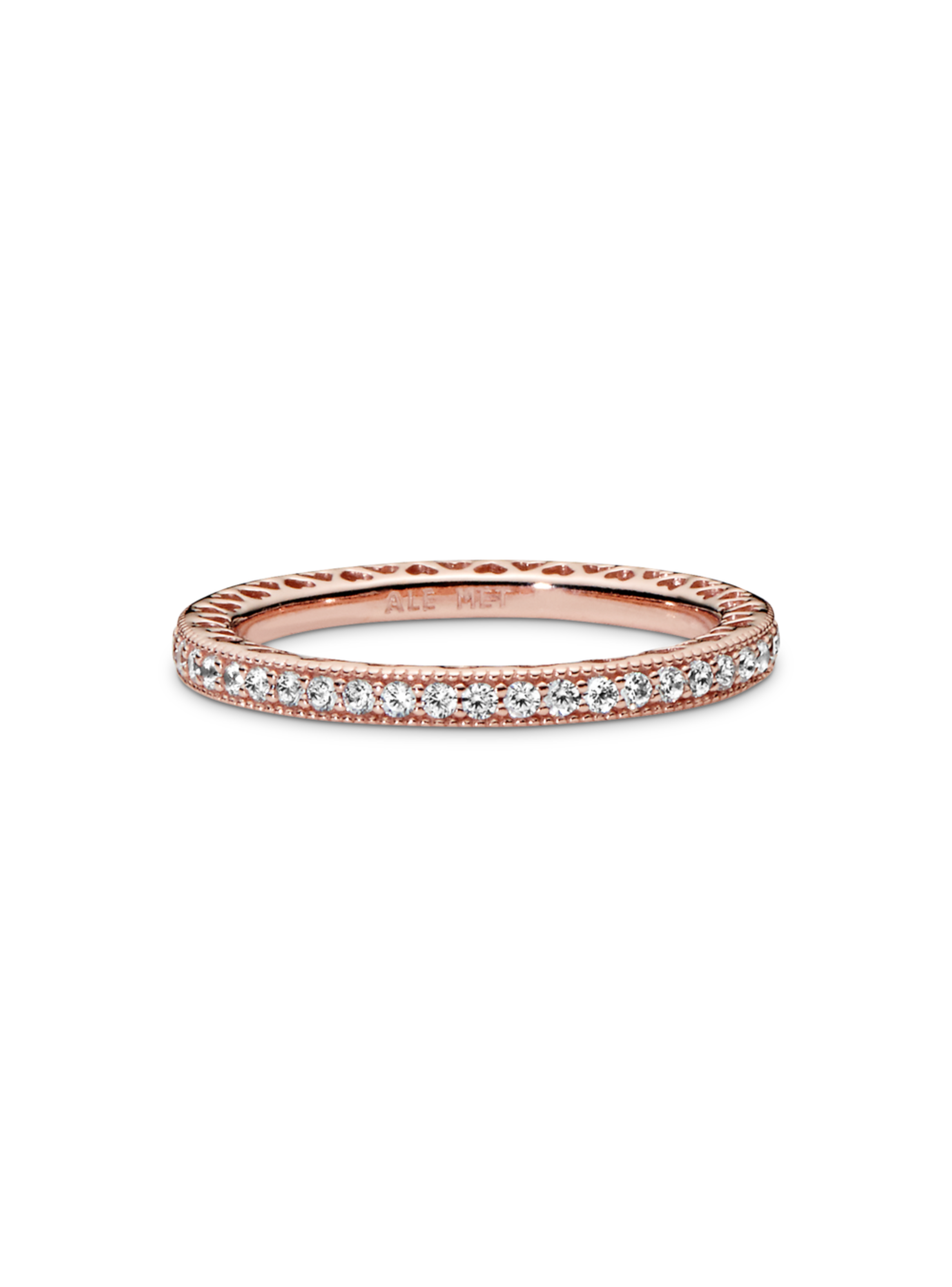 Anillo Corazones de Recubrimiento en Oro Rosa de 14K-0