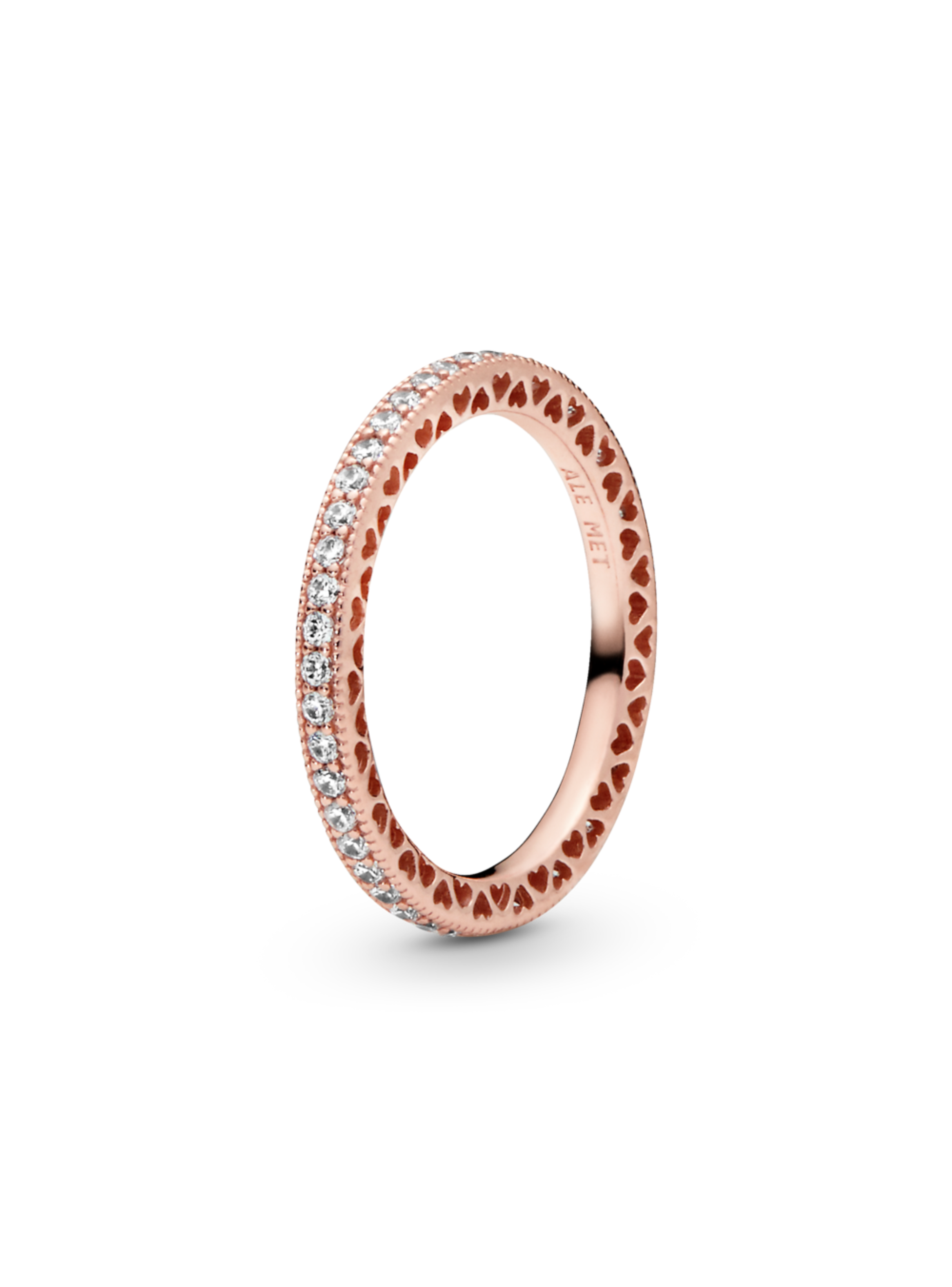 Anillo Corazones de Recubrimiento en Oro Rosa de 14K-1