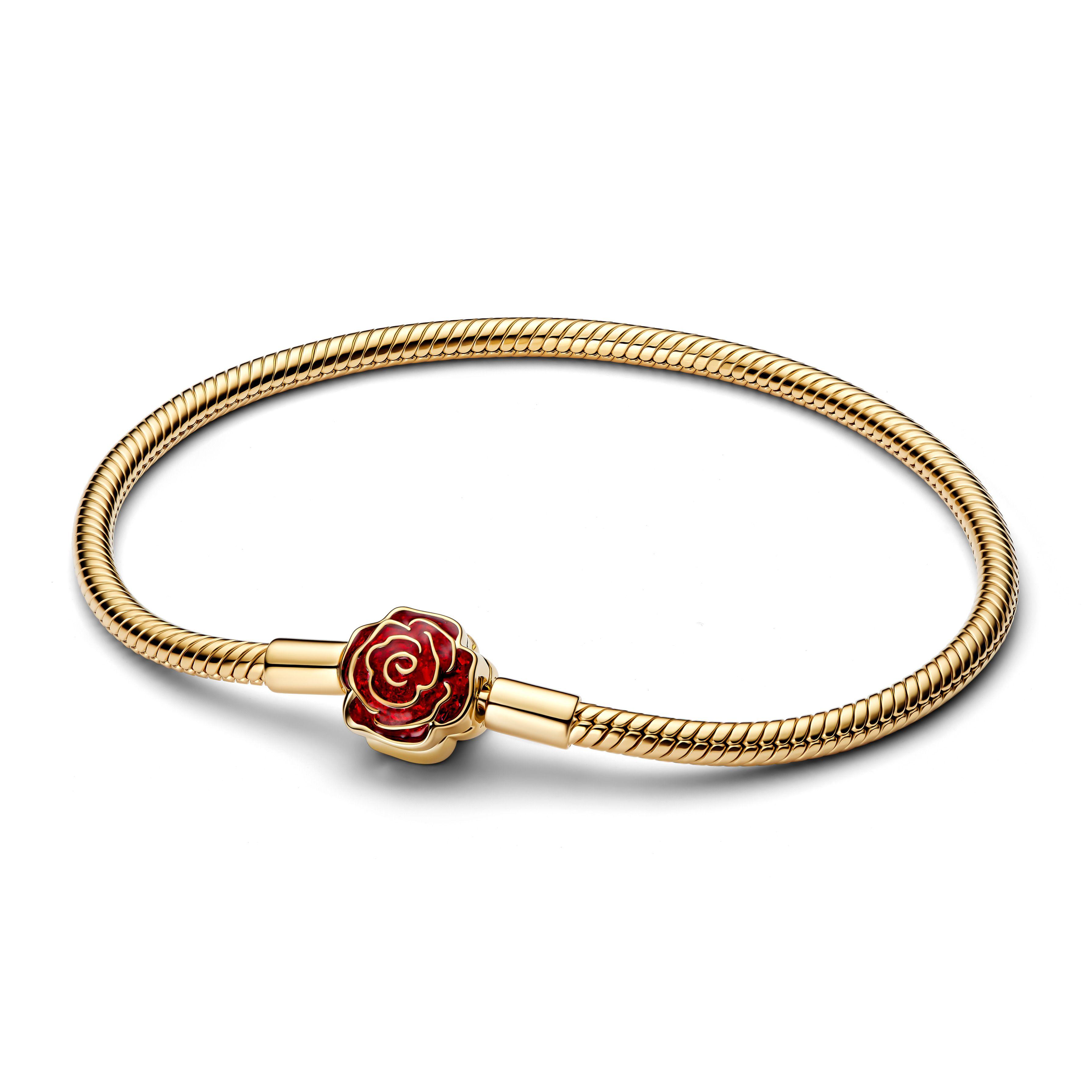 Brazalete Rosa Encantada De La Bella y La Bestia De Disney-0