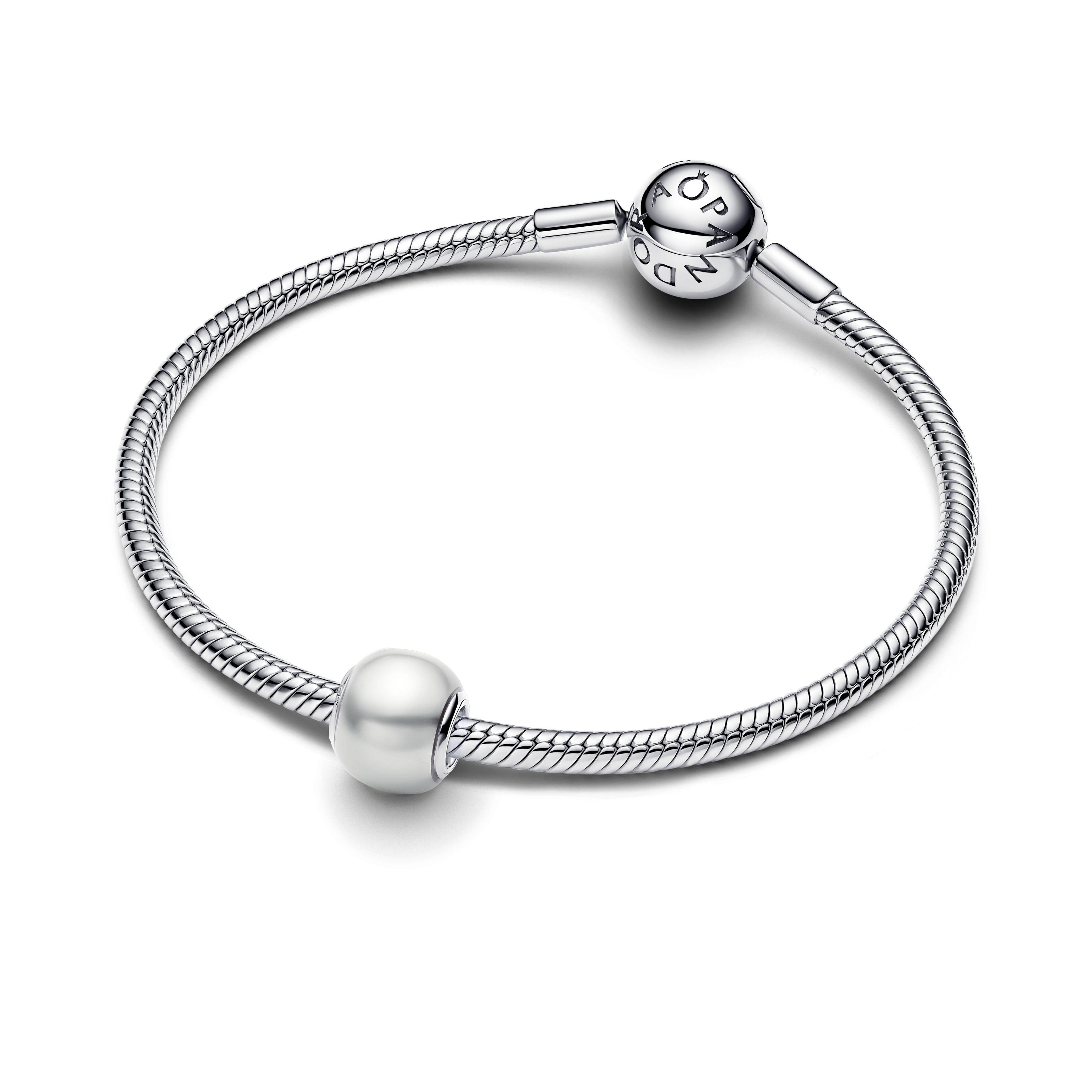 Charm Blanco en Plata Redondo-2