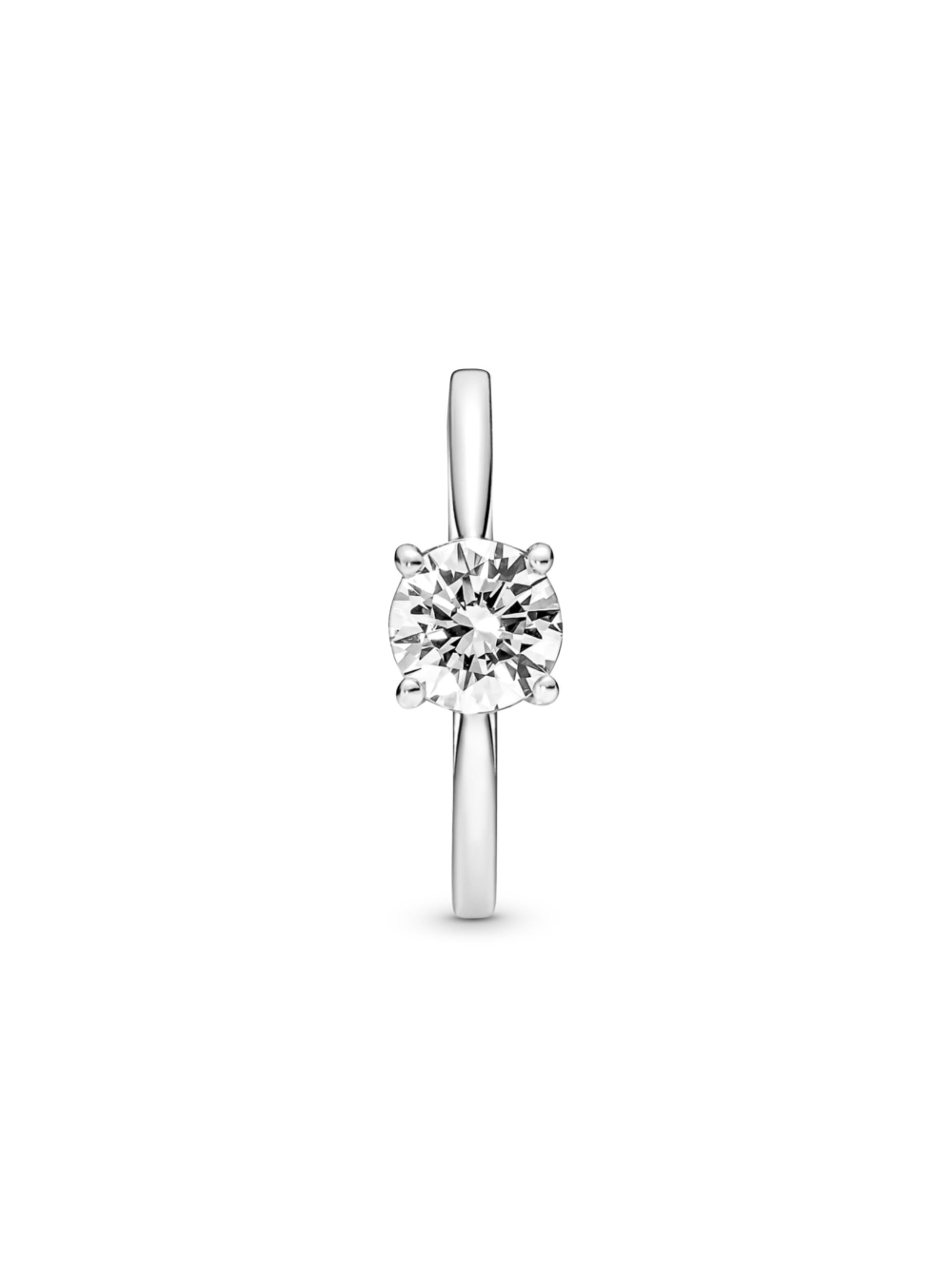 Anillo en Plata Solitario Brillante Circonia Cúbica Clara-1