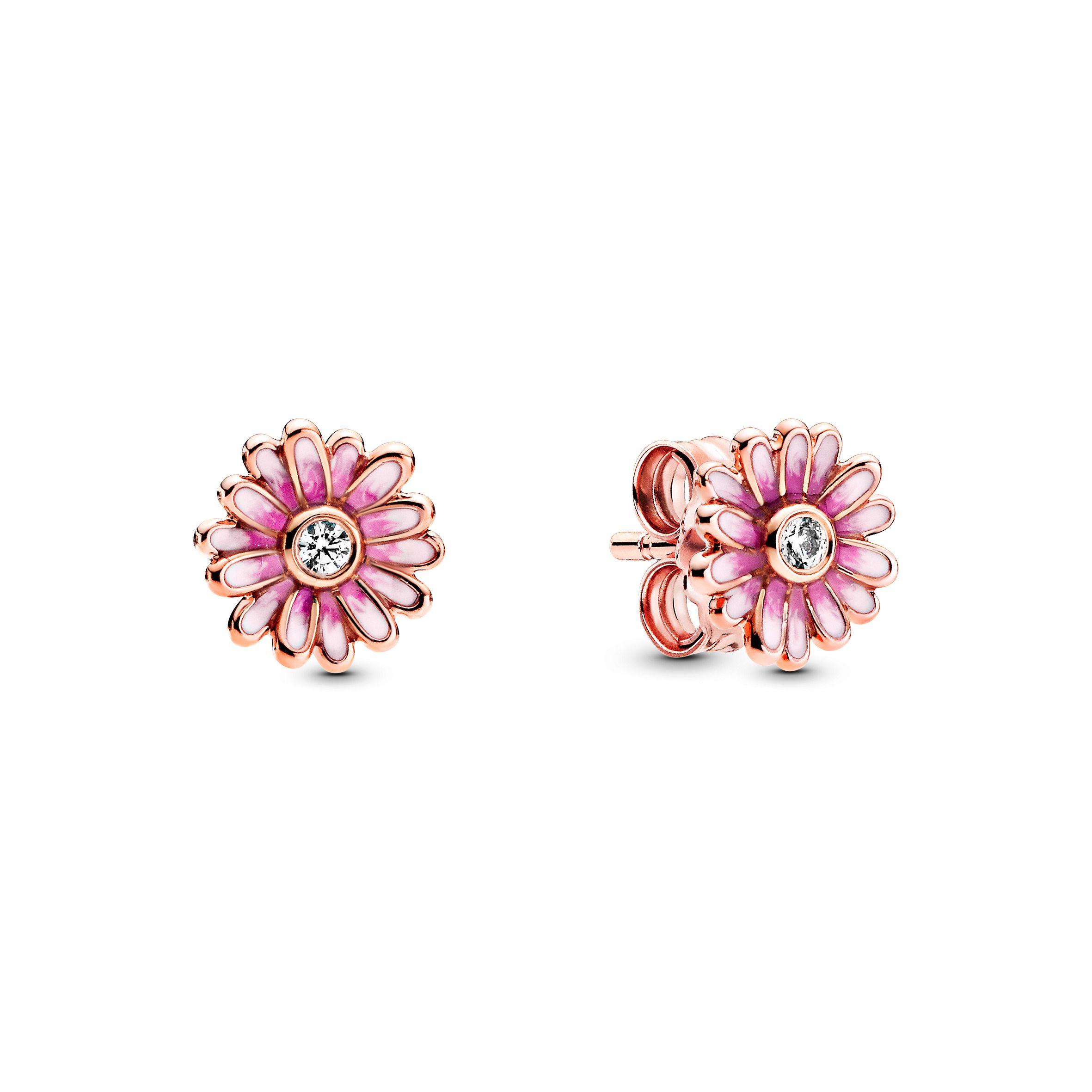 Aretes de Tuerca en Rose Margarita Rosada -0