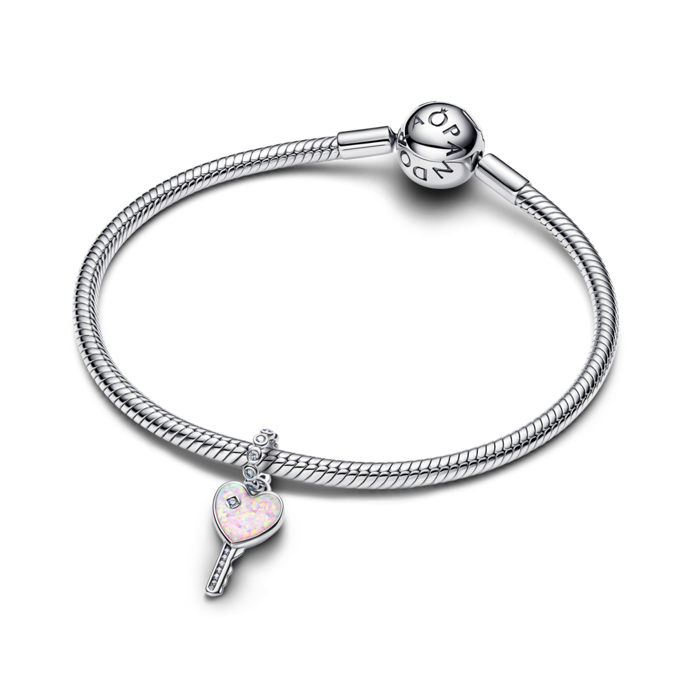 Charm Colgante Llave de Corazón Opalescente-2