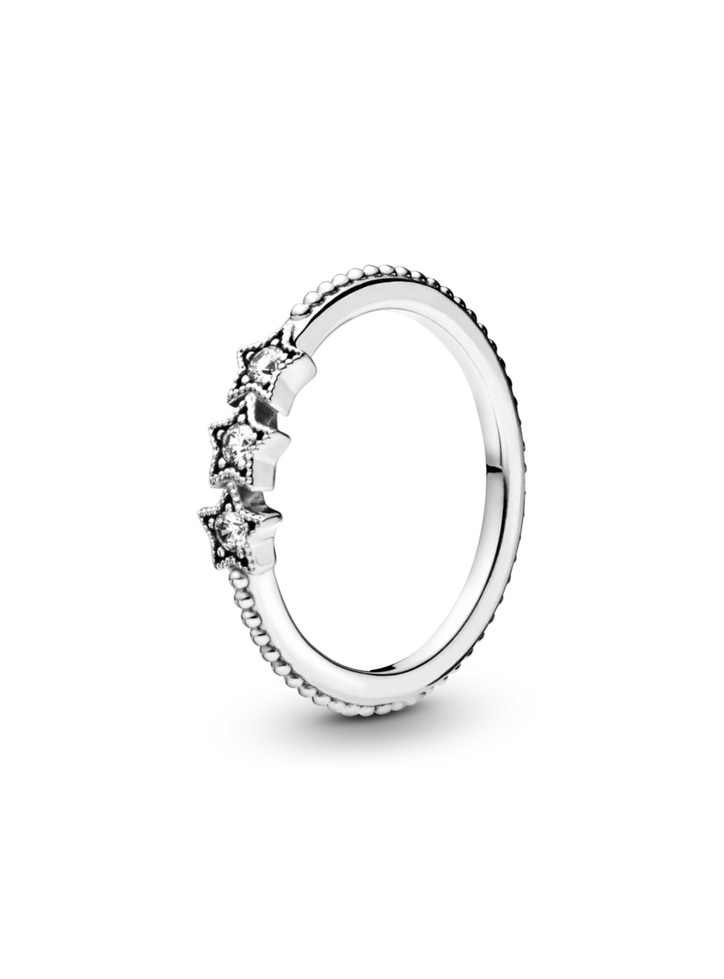 Anillo en Plata Estrellas Celestiales Circonia Clara-0
