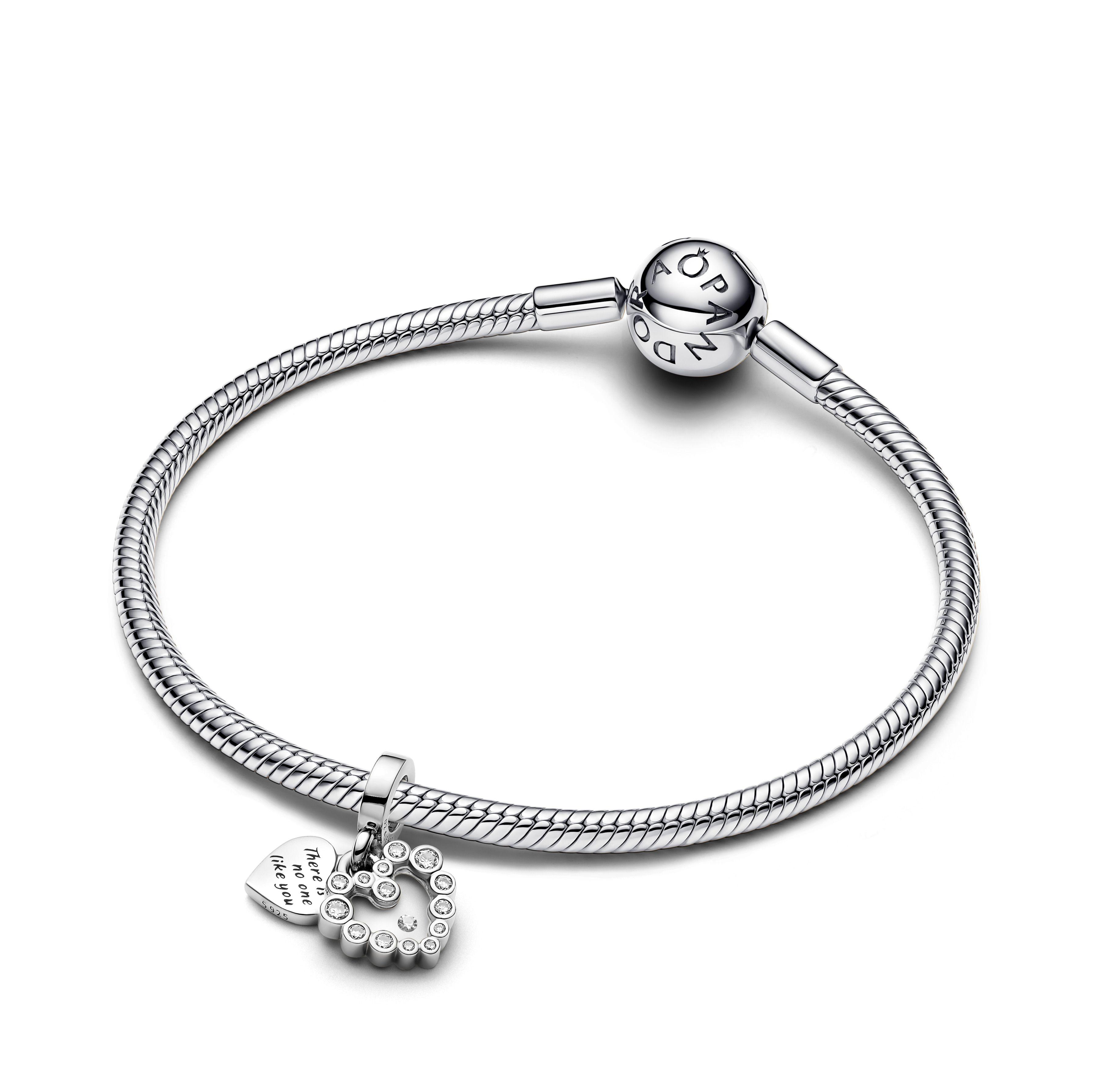 Charm Colgante Doble Corazón Brillante-1