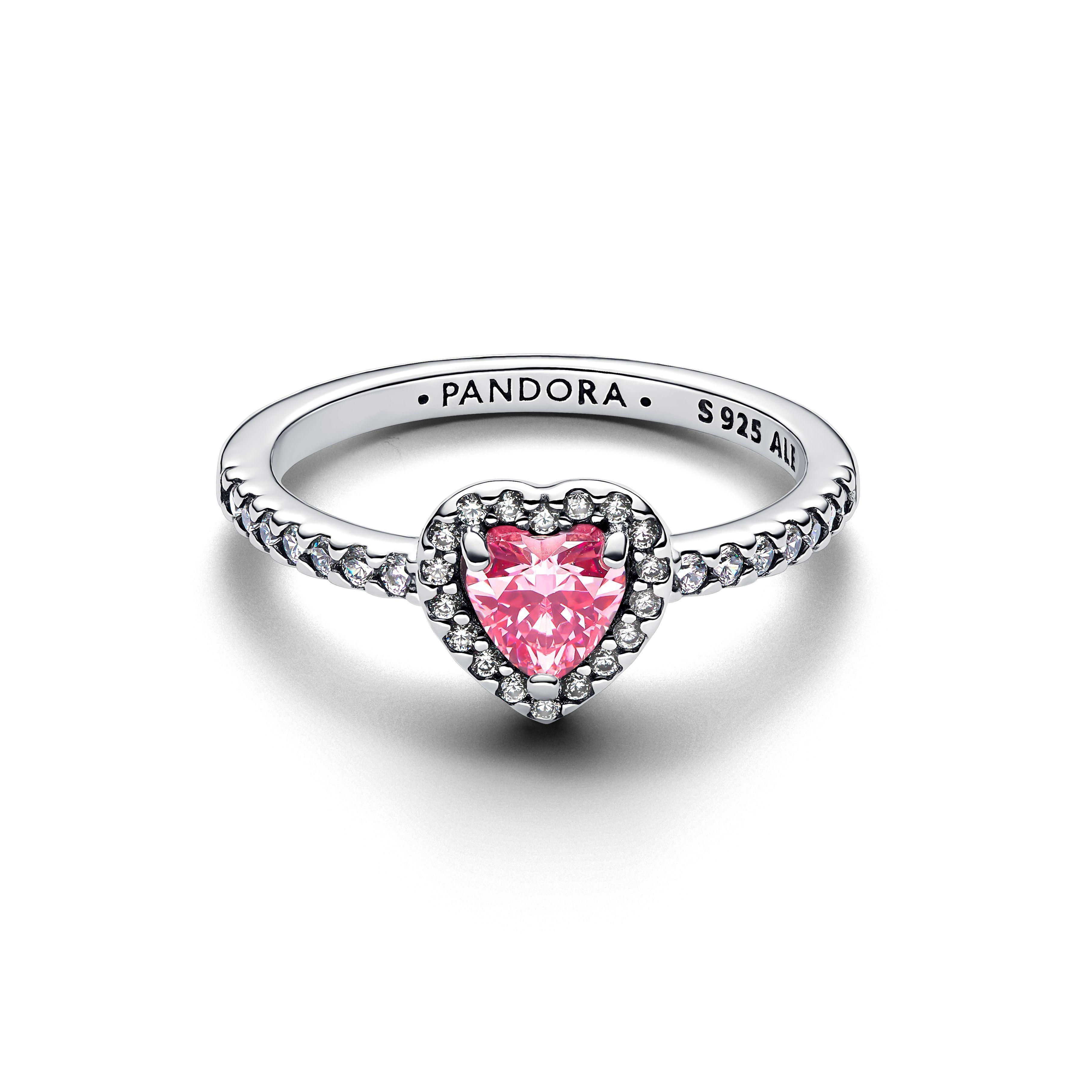Anillo Corazón Rosa Elevado-0