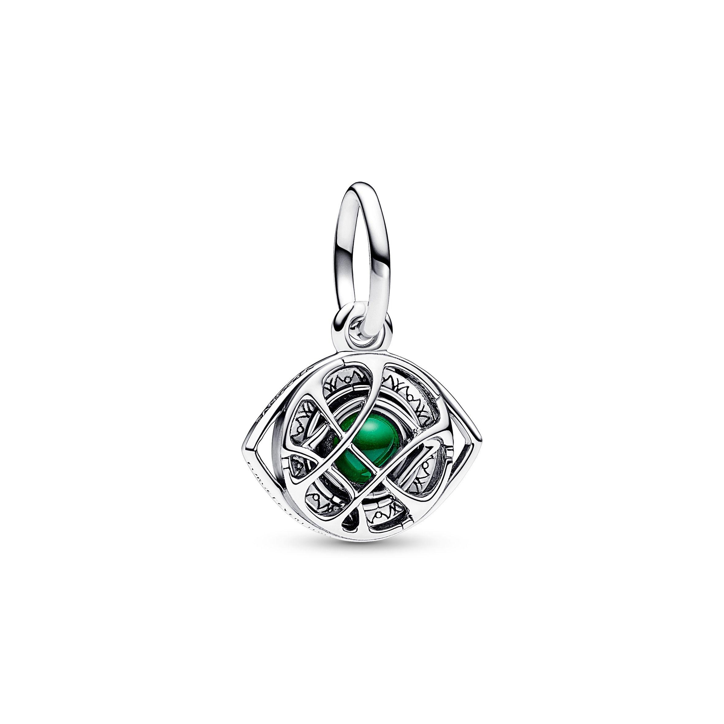 Charm Plata Marvel Doctor Strange Ojo Agamotto Cristal Verde-0