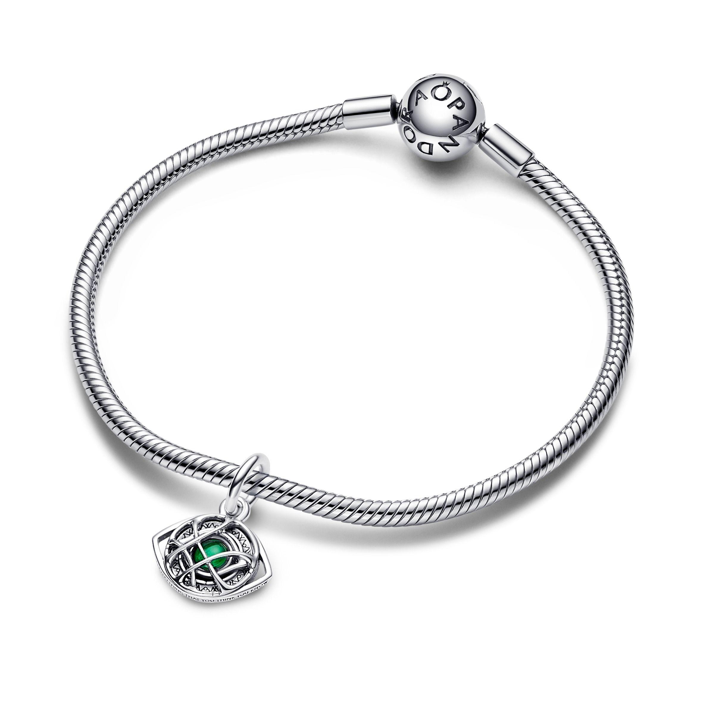 Charm Plata Marvel Doctor Strange Ojo Agamotto Cristal Verde-2