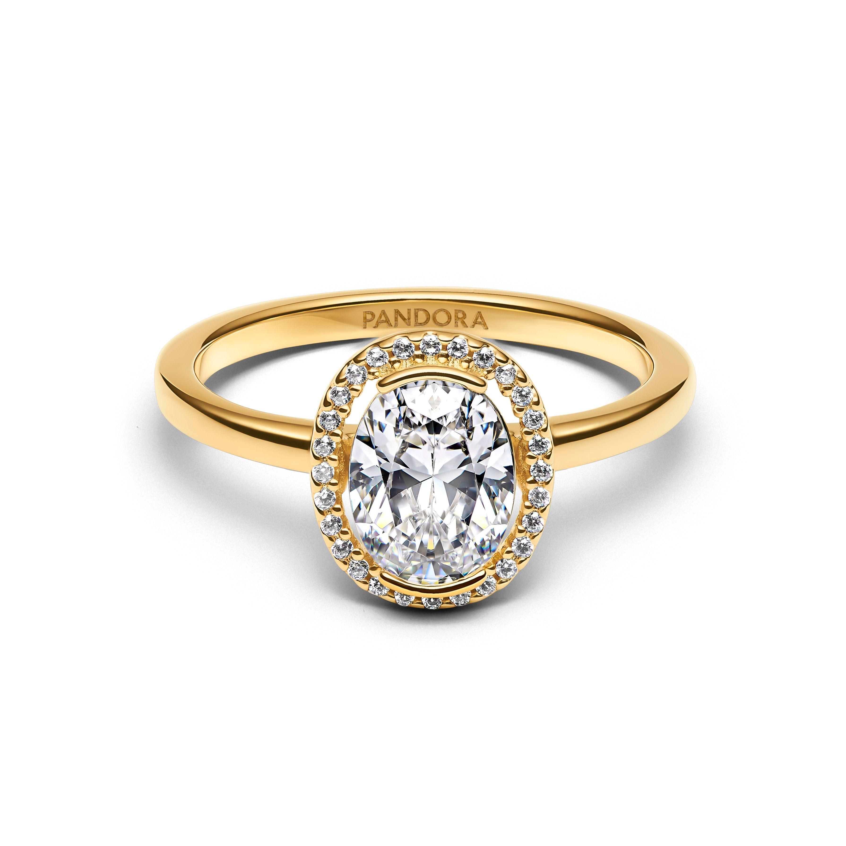 Anillo Halo Ovalado Brillante-0