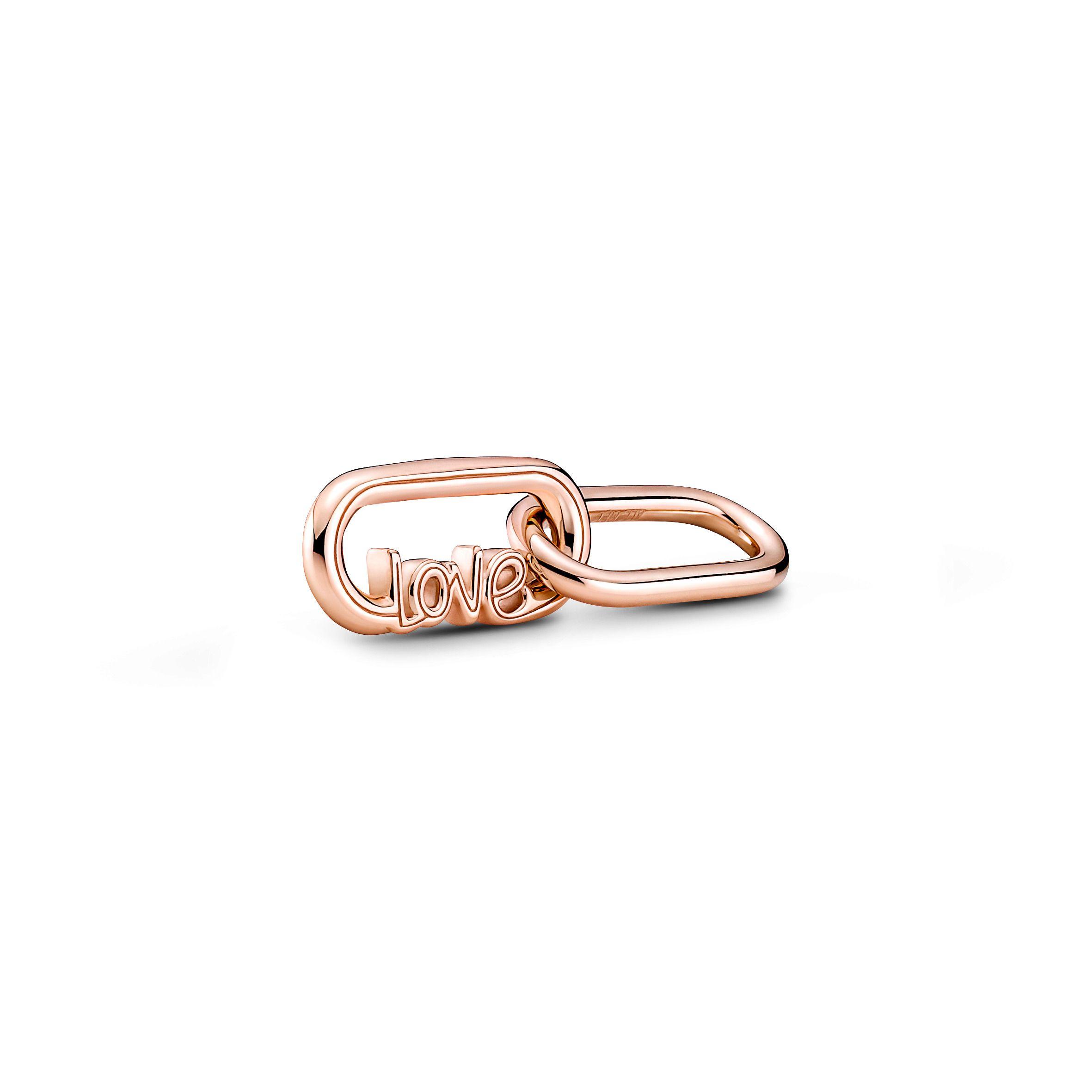Charm Palabra Amor Recubrimiento en Oro Rosa14K Pandora Me-0