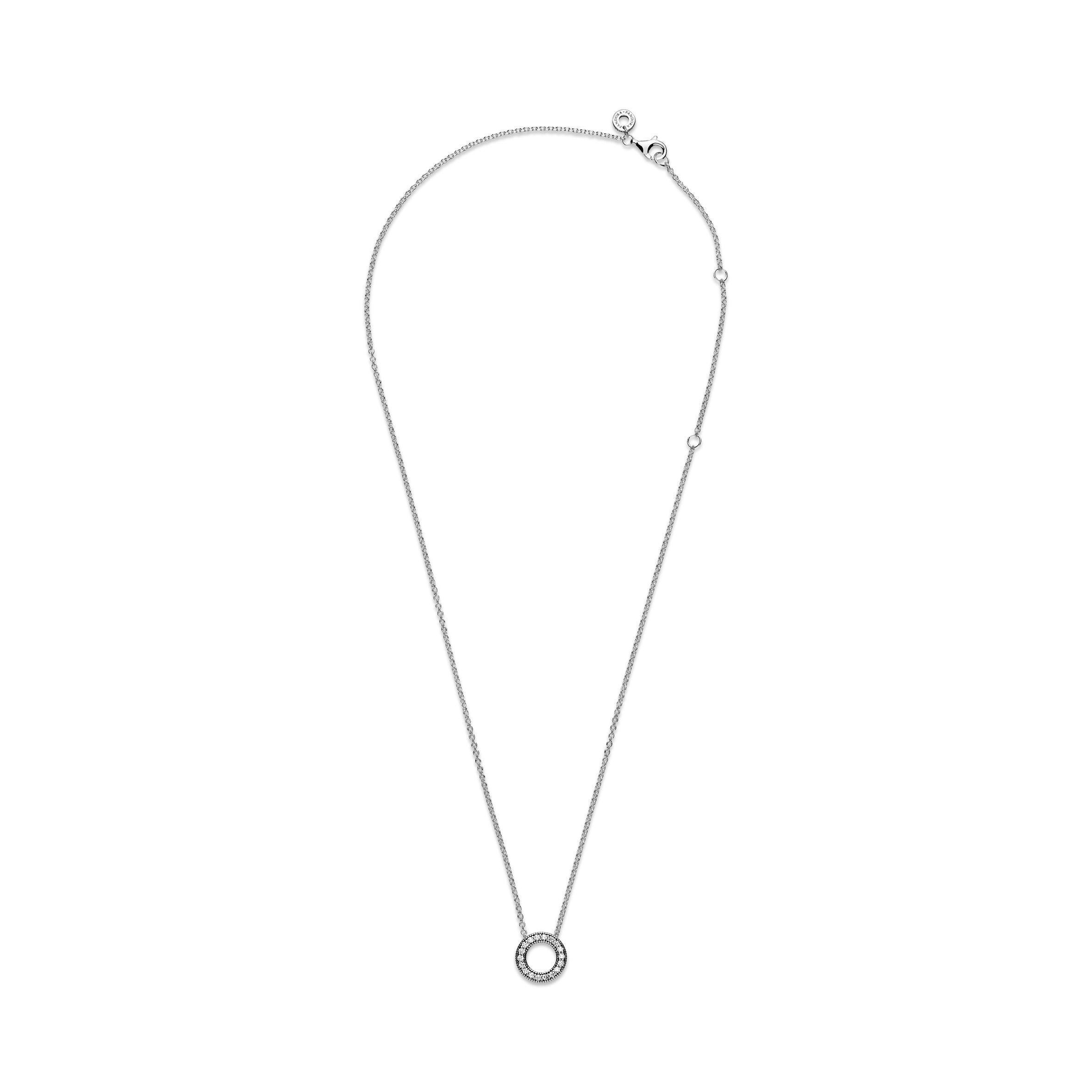 Collar Collier Círculo de Pavé con Logotipo Pandora-2