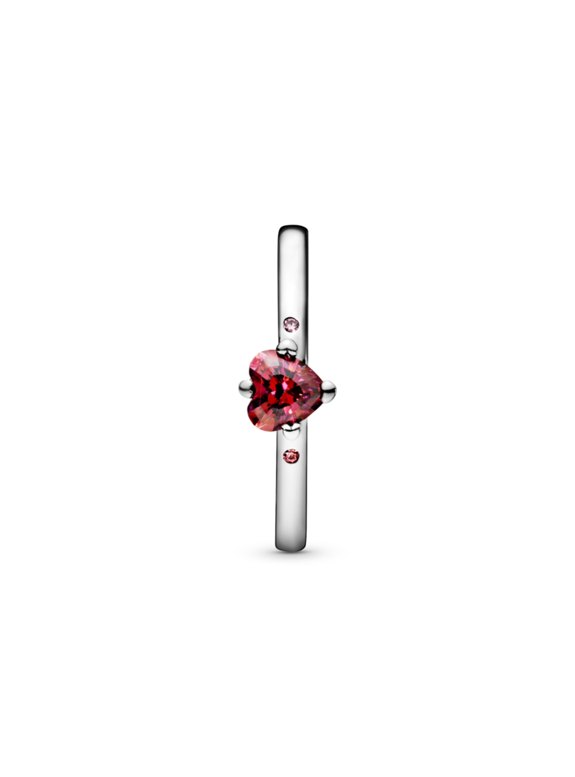 Anillo en Plata Tú y Yo Circonia Cúbica Rosado Intenso-1