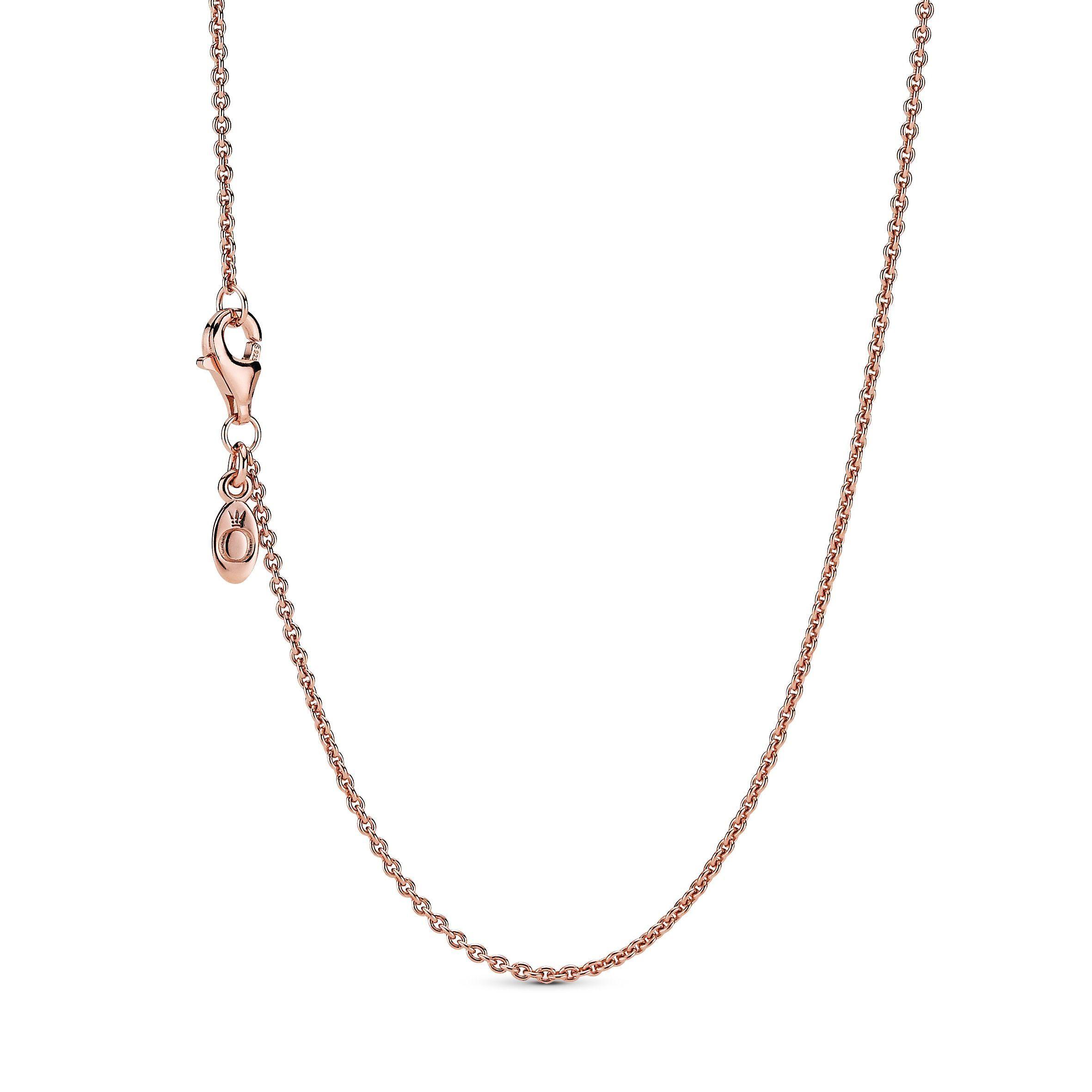 Collar Cadena Clásica Recubrimiento en Oro Rosa-0