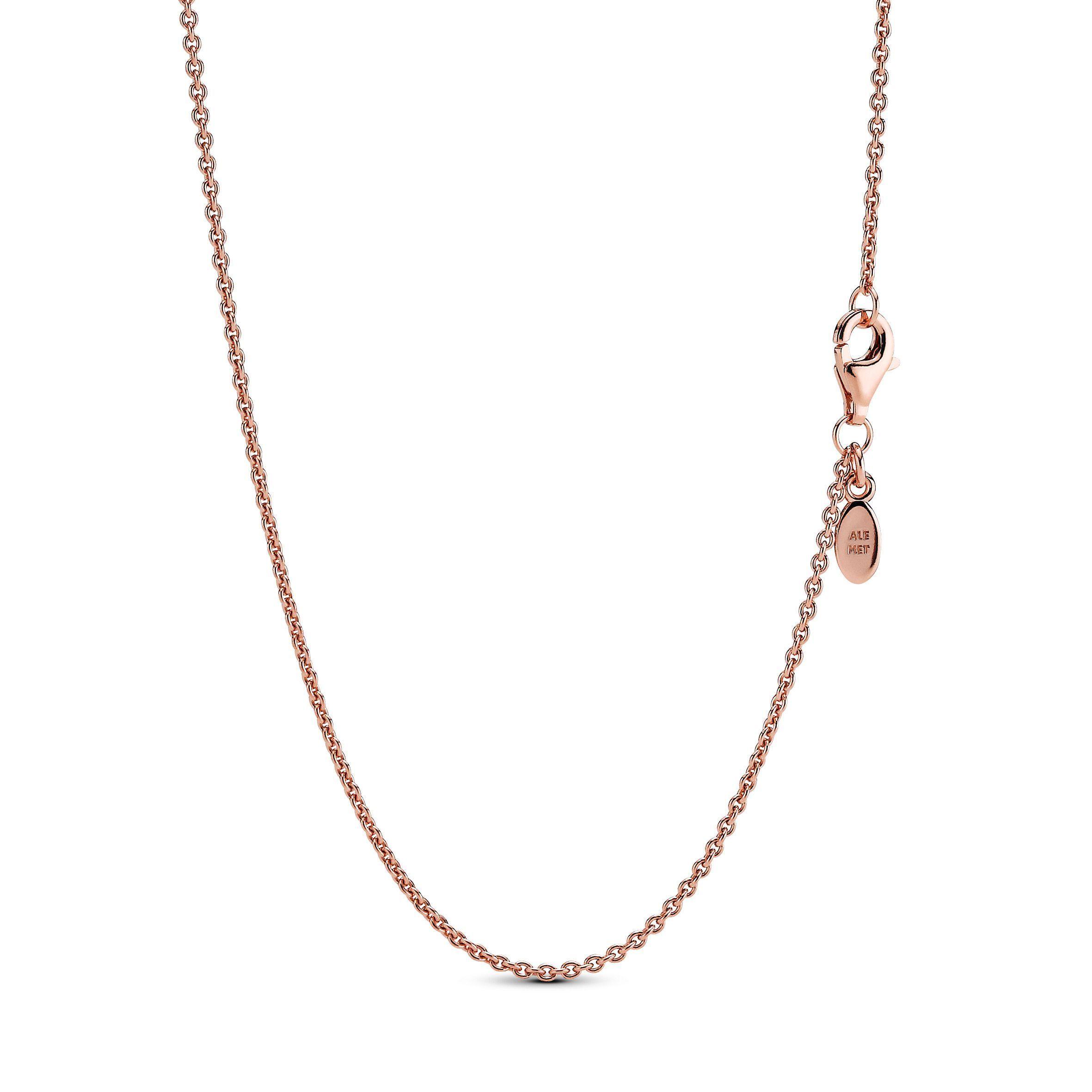 Collar Cadena Clásica Recubrimiento en Oro Rosa-1