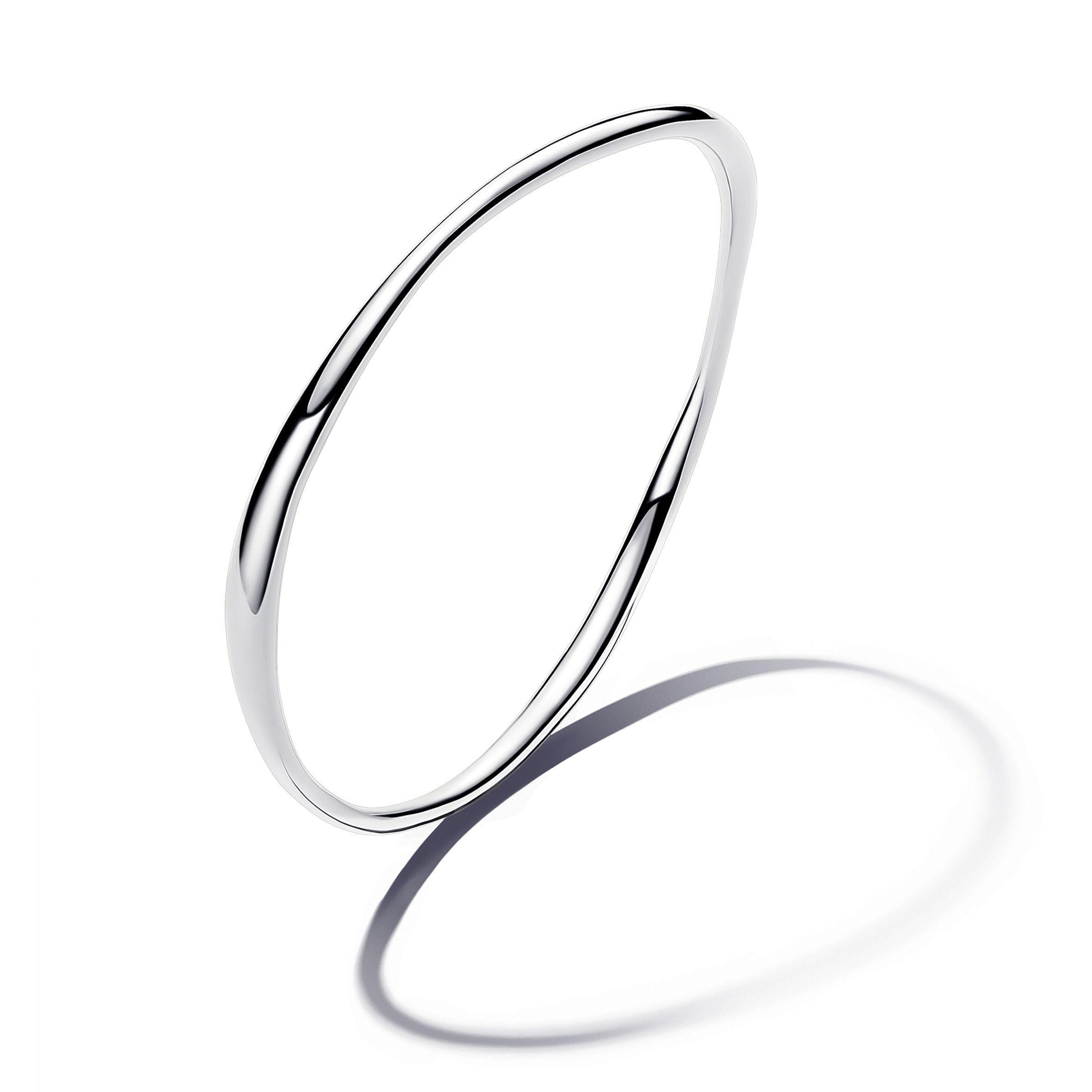 Brazalete Rígido en Plata Forma Orgánica-1