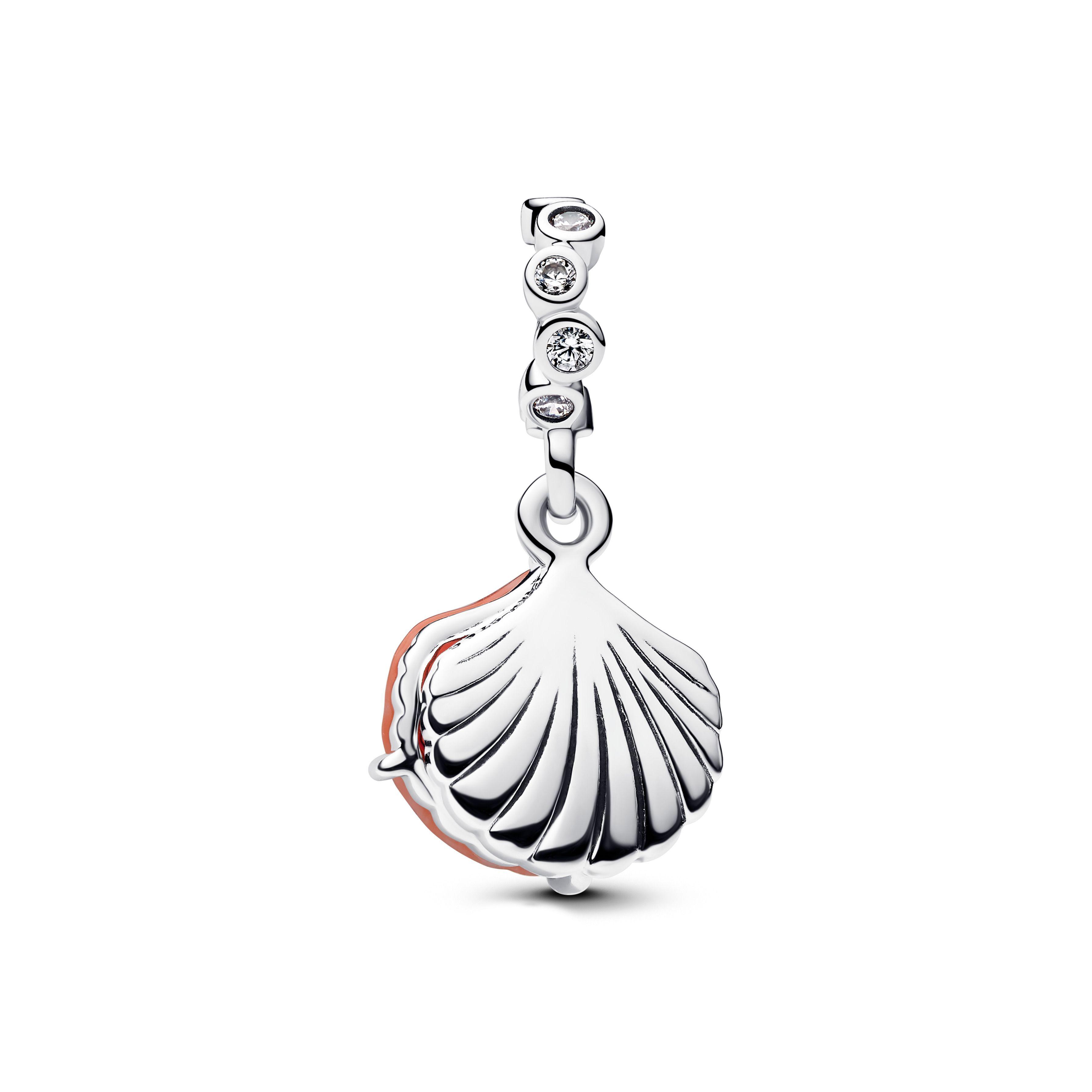 Charm Colgante Doble Concha Color Coral-2