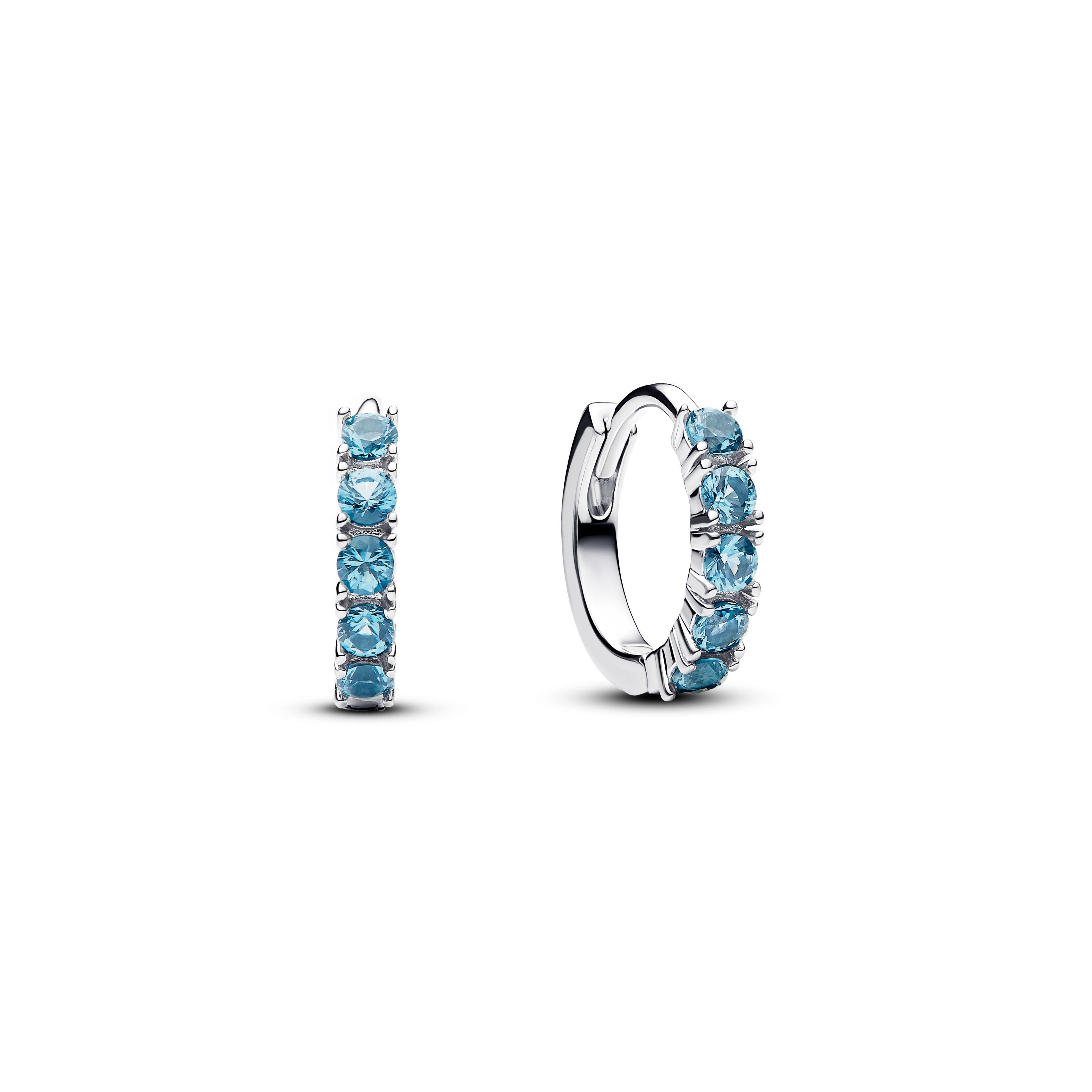 Aretes Plata Abrazo Azul Claro-0