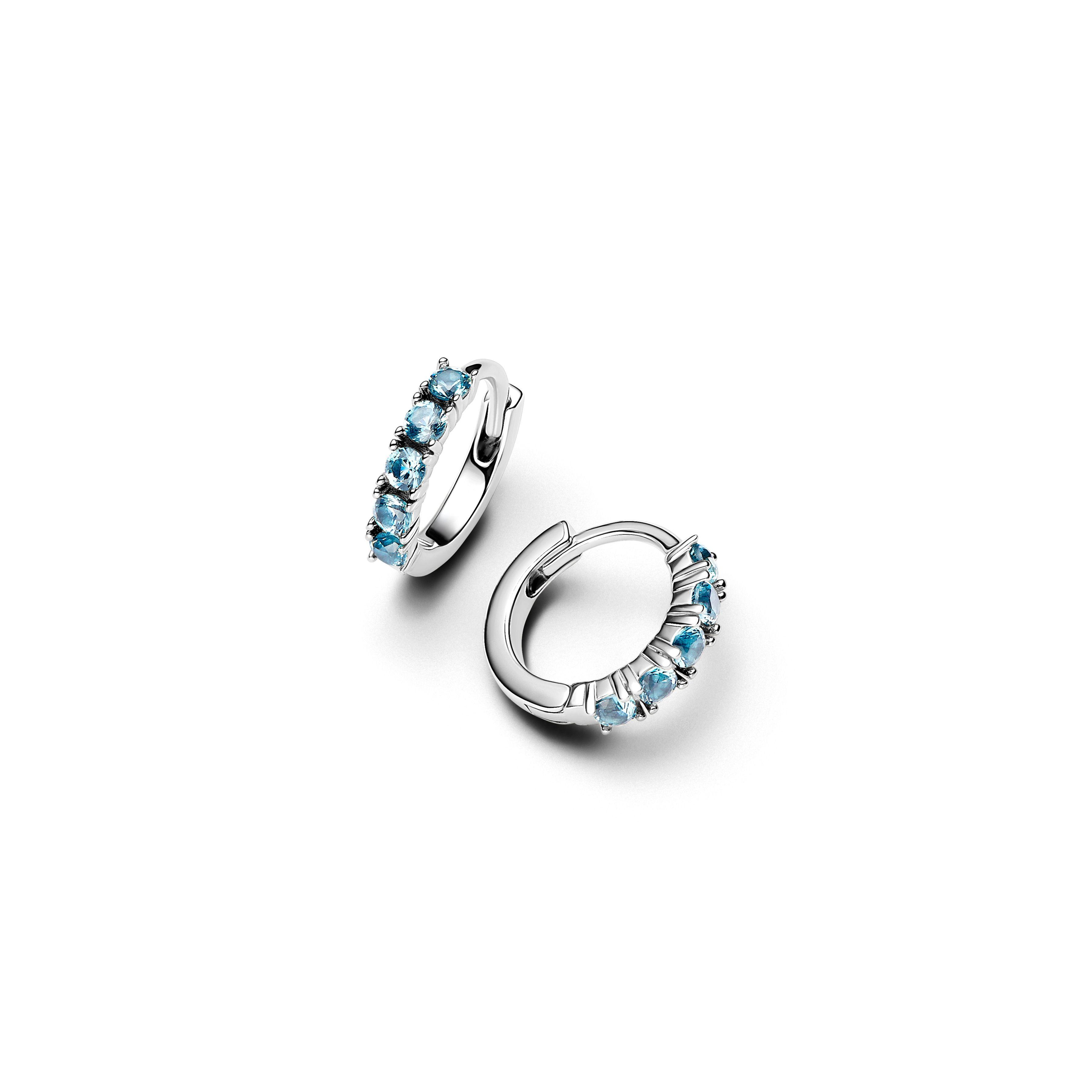 Aretes Plata Abrazo Azul Claro-1