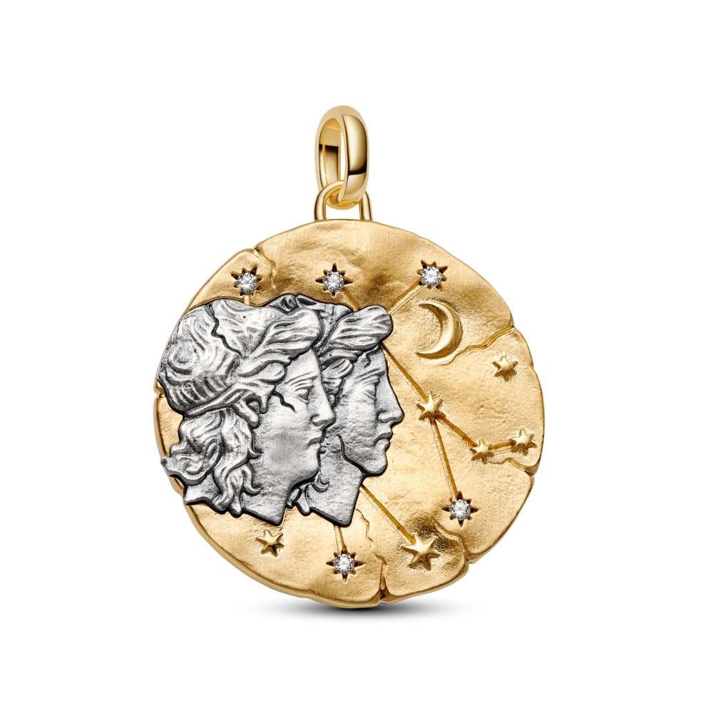 Charm Medallón Grande Signo Zodical Géminis-0