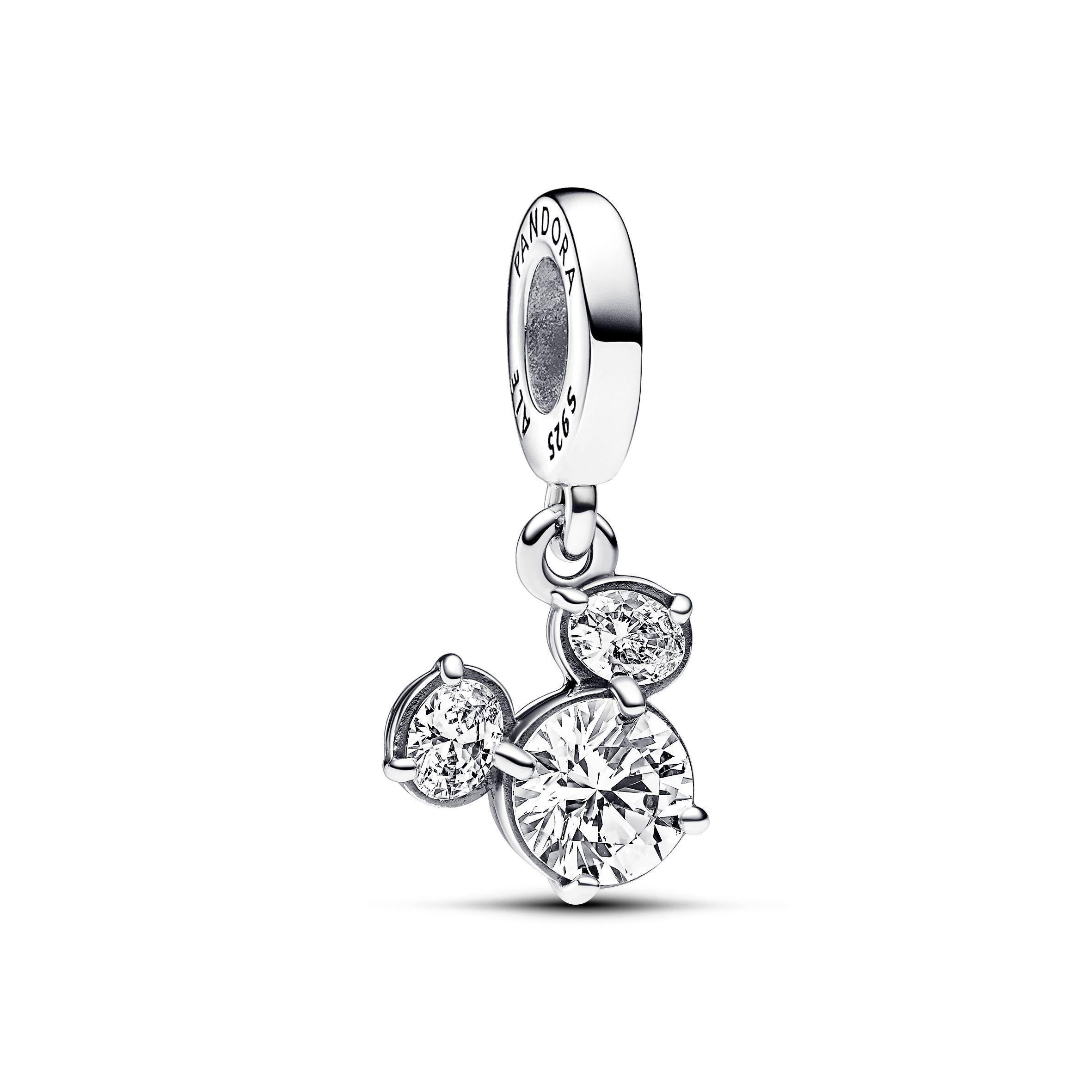 Charm Colgante Silueta Cabeza Brillante Mickey Mouse-0