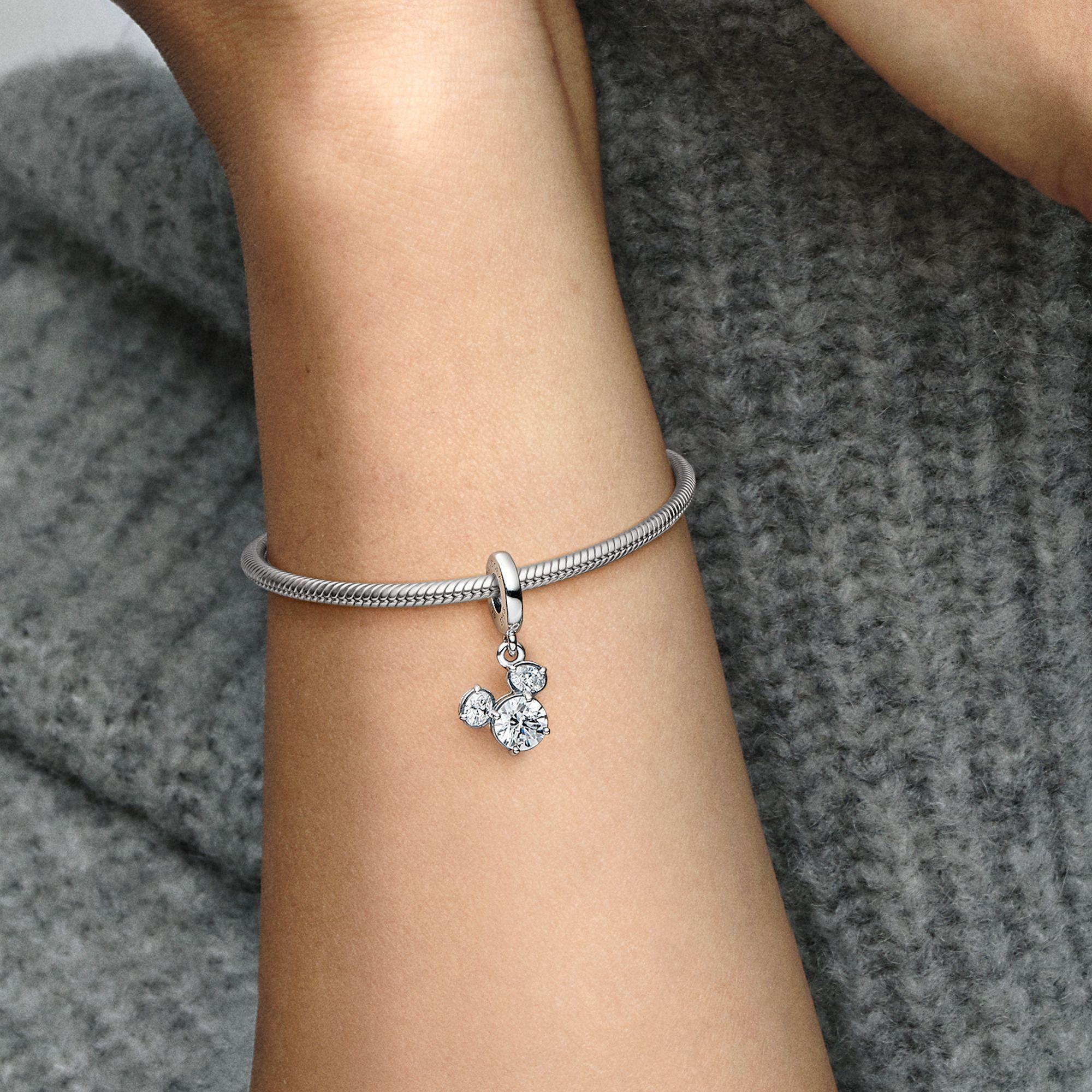Charm Colgante Silueta Cabeza Brillante Mickey Mouse-1